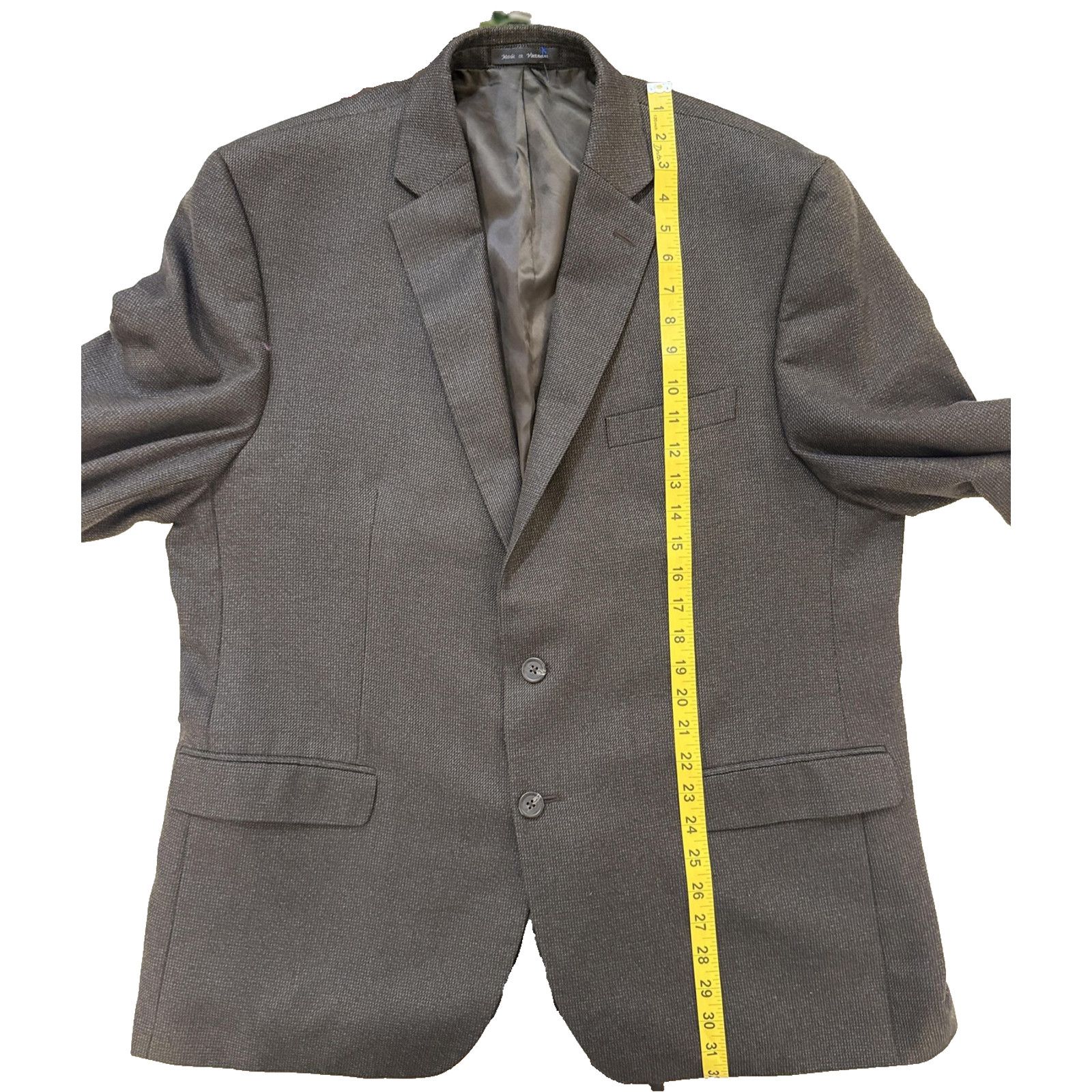 Chaps Chaps Blazer Mens Gray 46R Suit Jacket Sport Coat Two Button Size 46R - 8 Thumbnail