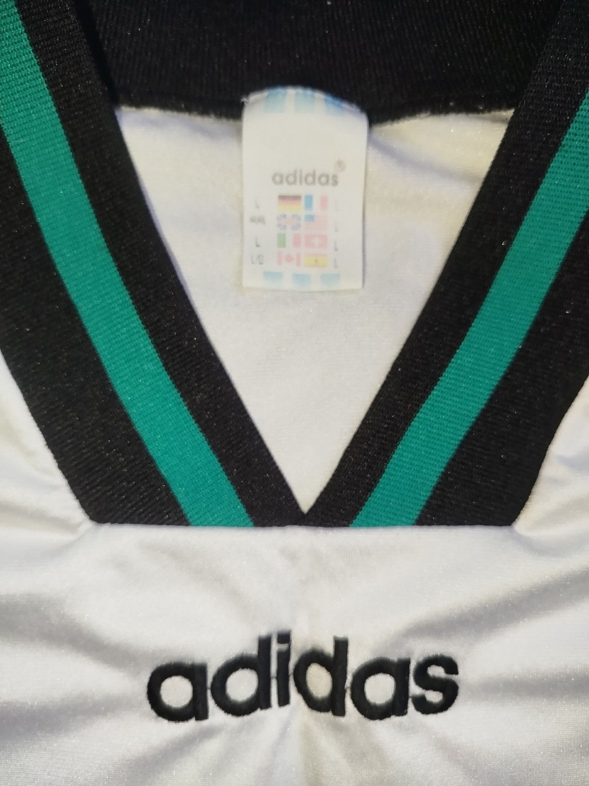 Adidas Adidas 1993/1995 vintage football shirt template jersey Size US L / EU 52-54 / 3 - 3 Thumbnail
