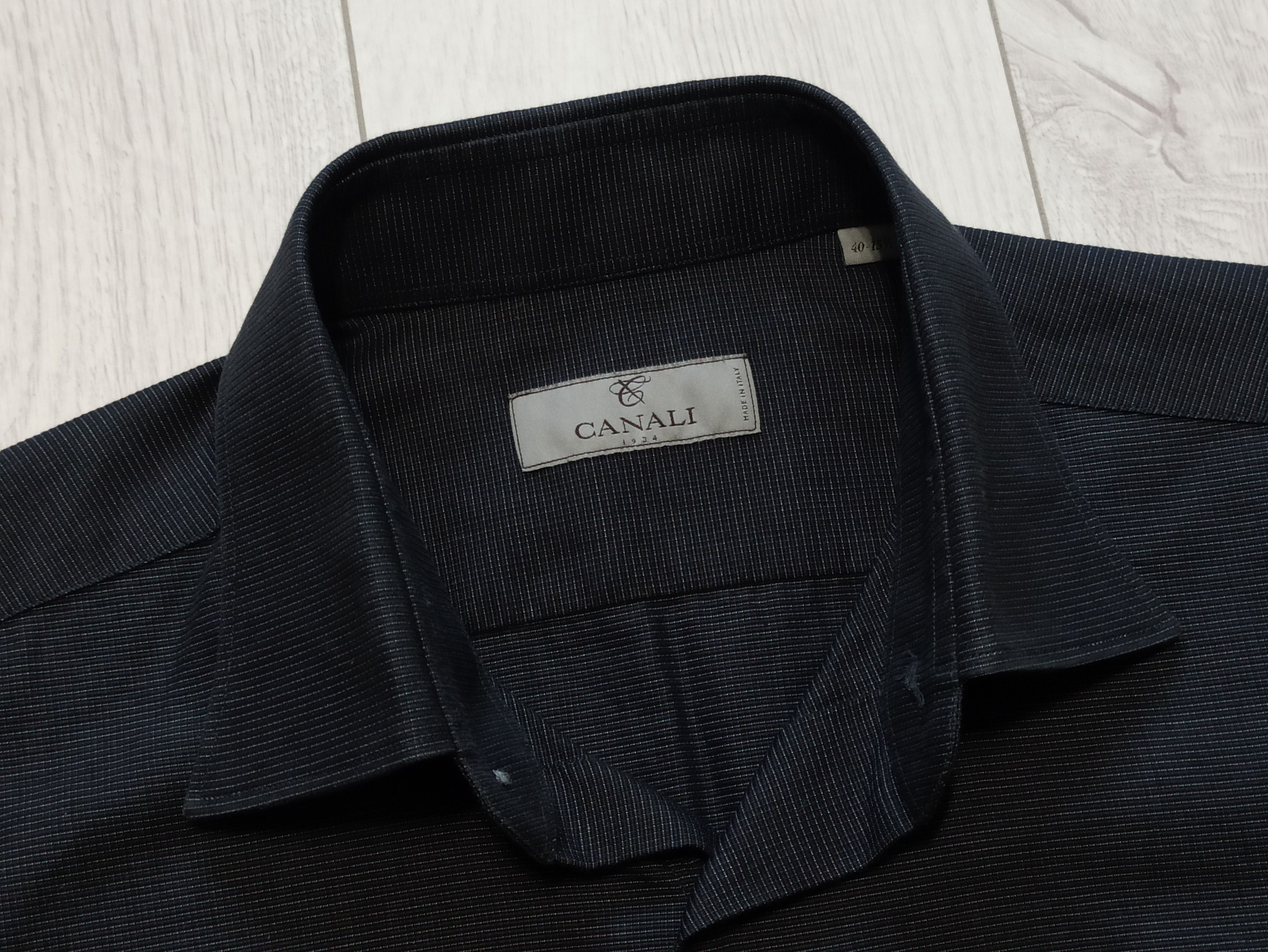 Canali Canali Mens Black Shirt Size US M / EU 48-50 / 2 - 3 Thumbnail
