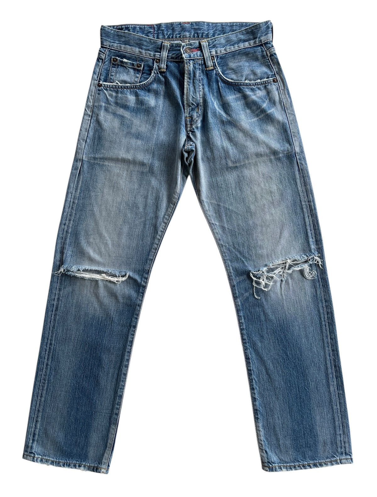 Japanese Brand Vintage Edwin 504 Distressed Denim Streetwear Size US 30 / EU 46 - 1 Thumbnail