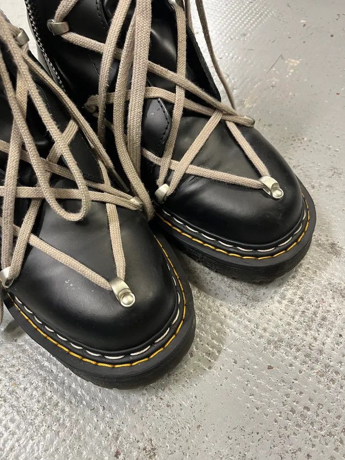 Rick Owens Dr Martens Rick Owens Megalaced Black Leather Combat Boots Size US 9 / EU 42 - 6 Thumbnail