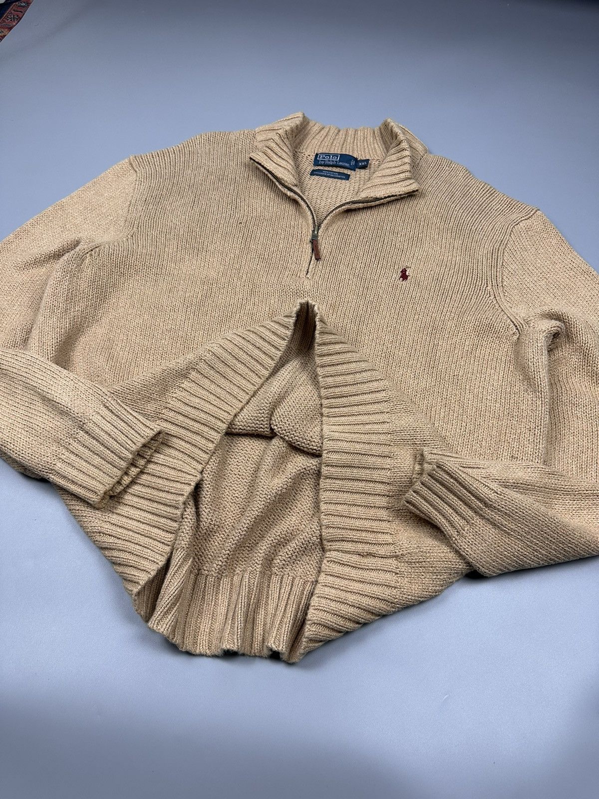 Designer × Polo Ralph Lauren Vintage Polo Ralph Lauren Half Zipper Knitwear Size US XXL / EU 58 / 5 - 4 Thumbnail