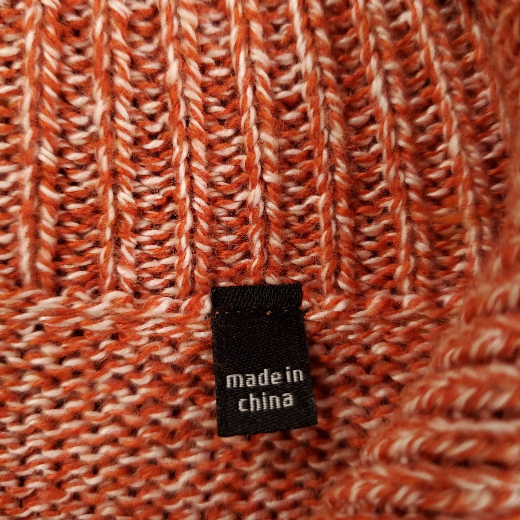 Vintage Cabi Oversized Sweater Medium Orange Knit Cowl Neck Shawl Asymmetric Speckled Womens Size M / US 6-8 / IT 42-44 - 6 Thumbnail