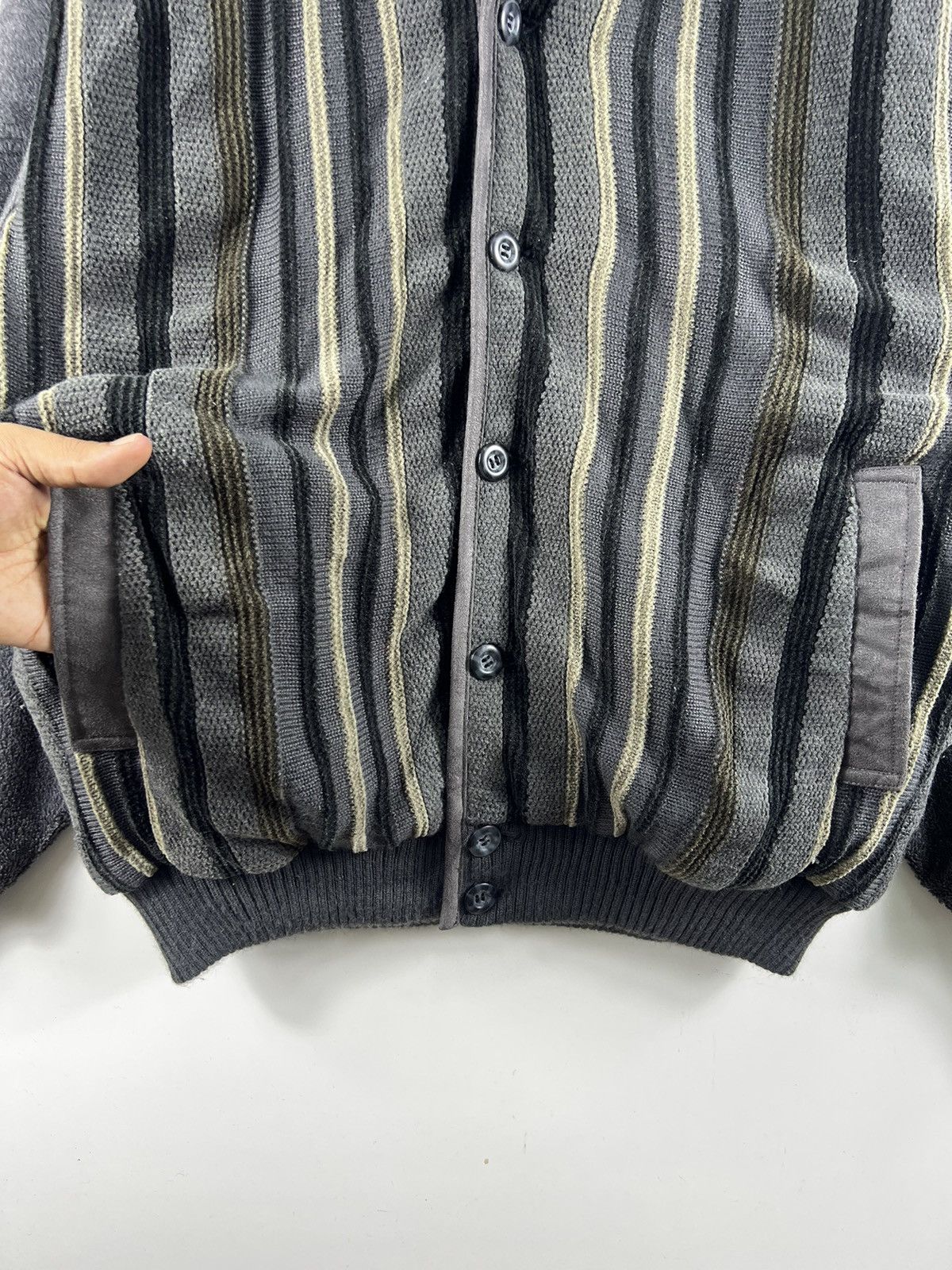 J.Lindeberg × Japanese Brand × Other 🔥 LINDBERG STRIPES KNIT BOMBER JACKET - M Size US M / EU 48-50 / 2 - 4 Thumbnail