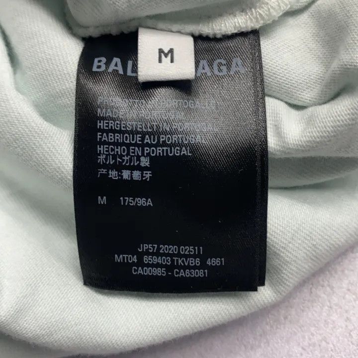 Balenciaga Balenciaga Distressed Logo Hoodie in Light Blue 0079-2507 Size US M / EU 48-50 / 2 - 5 Thumbnail