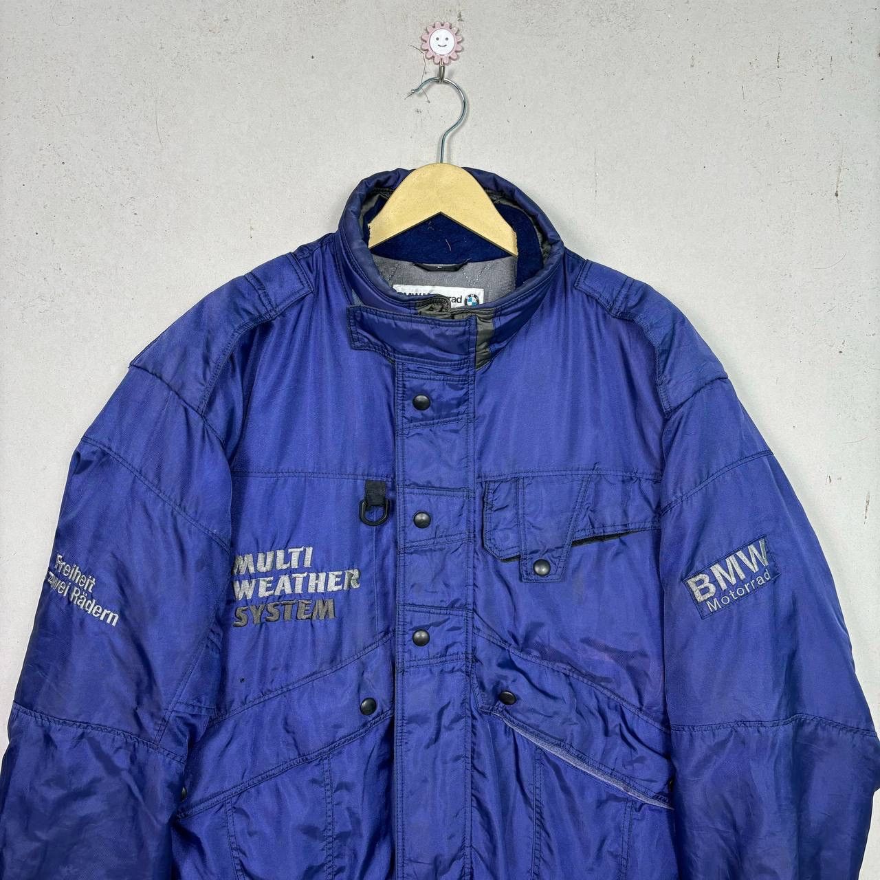 BMW Vtg 90s BMW Motorrad Multi-Weather System Blue Jacket L Size US L / EU 52-54 / 3 - 3 Thumbnail