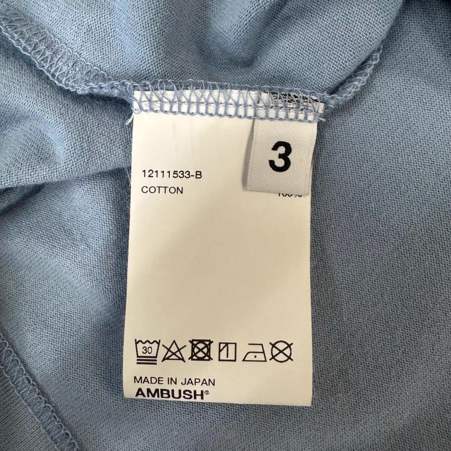 Ambush Design AMBUSH Haze Blue Basic Tee (Made in Japan) Q10 Size US L / EU 52-54 / 3 - 3 Thumbnail