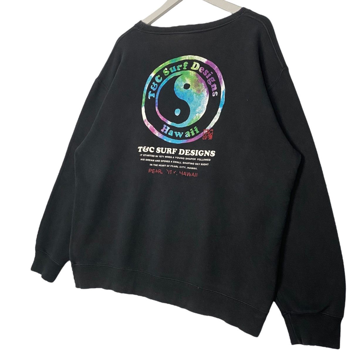 Vintage Vintage T&C Surf Hawaii Half Crewneck Sweatshirt Black Size US L / EU 52-54 / 3 - 2 Thumbnail