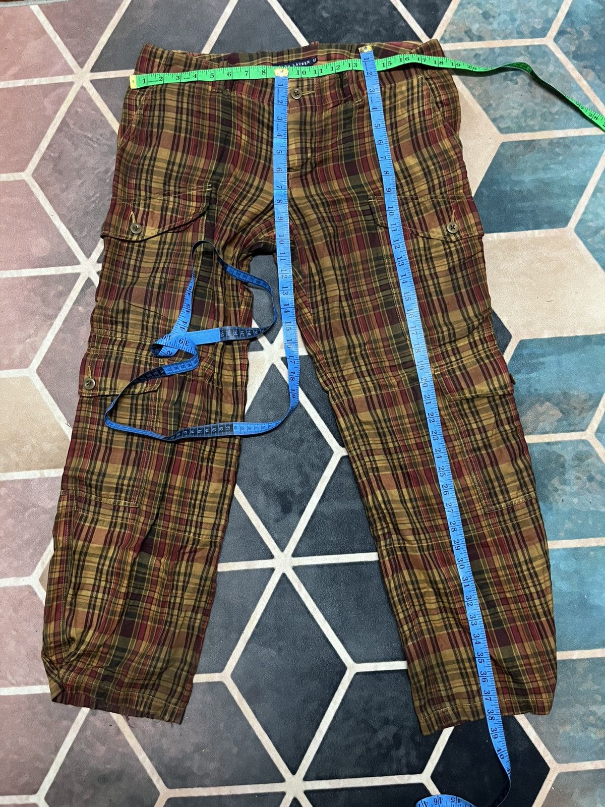 Polo Ralph Lauren 💥Polo RL Tartan Soft Cotton Cargo Pants Size US 36 / EU 52 - 14 Thumbnail