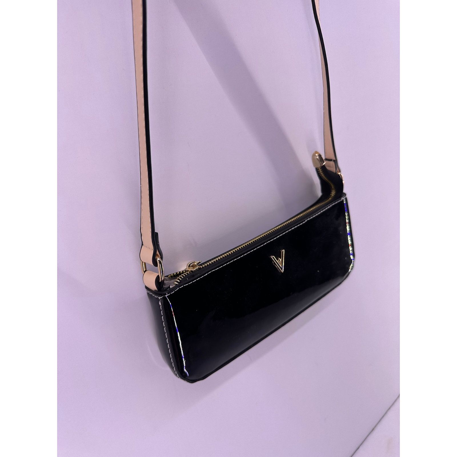 & Other Stories V satchel shoulder black metalic faux leather little handbag Size ONE SIZE - 3 Thumbnail