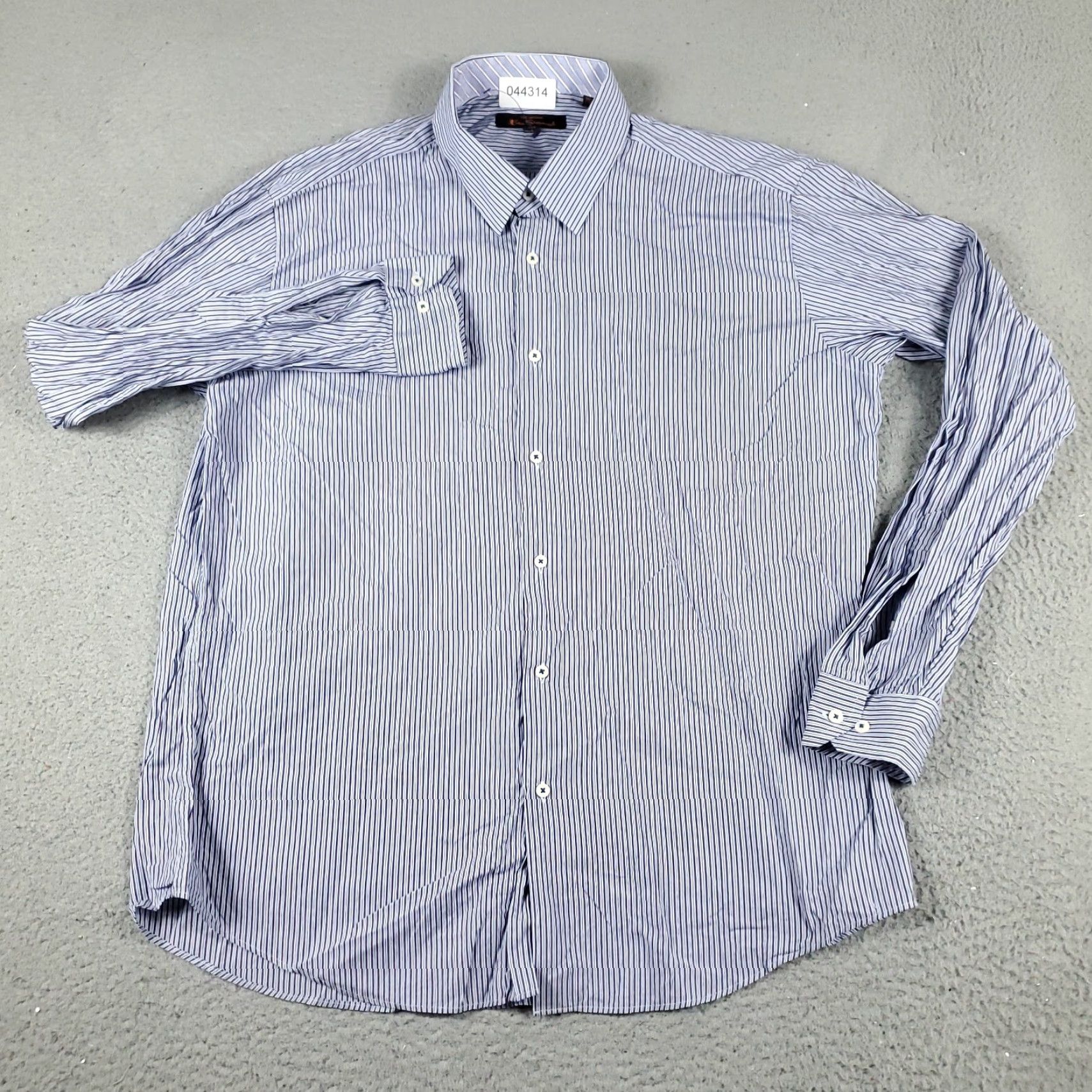 Ben Sherman Ben Sherman Shirt Mens XL Blue Striped Long Sleeve Button-Down Cotton Size US XL / EU 56 / 4 - 2 Thumbnail