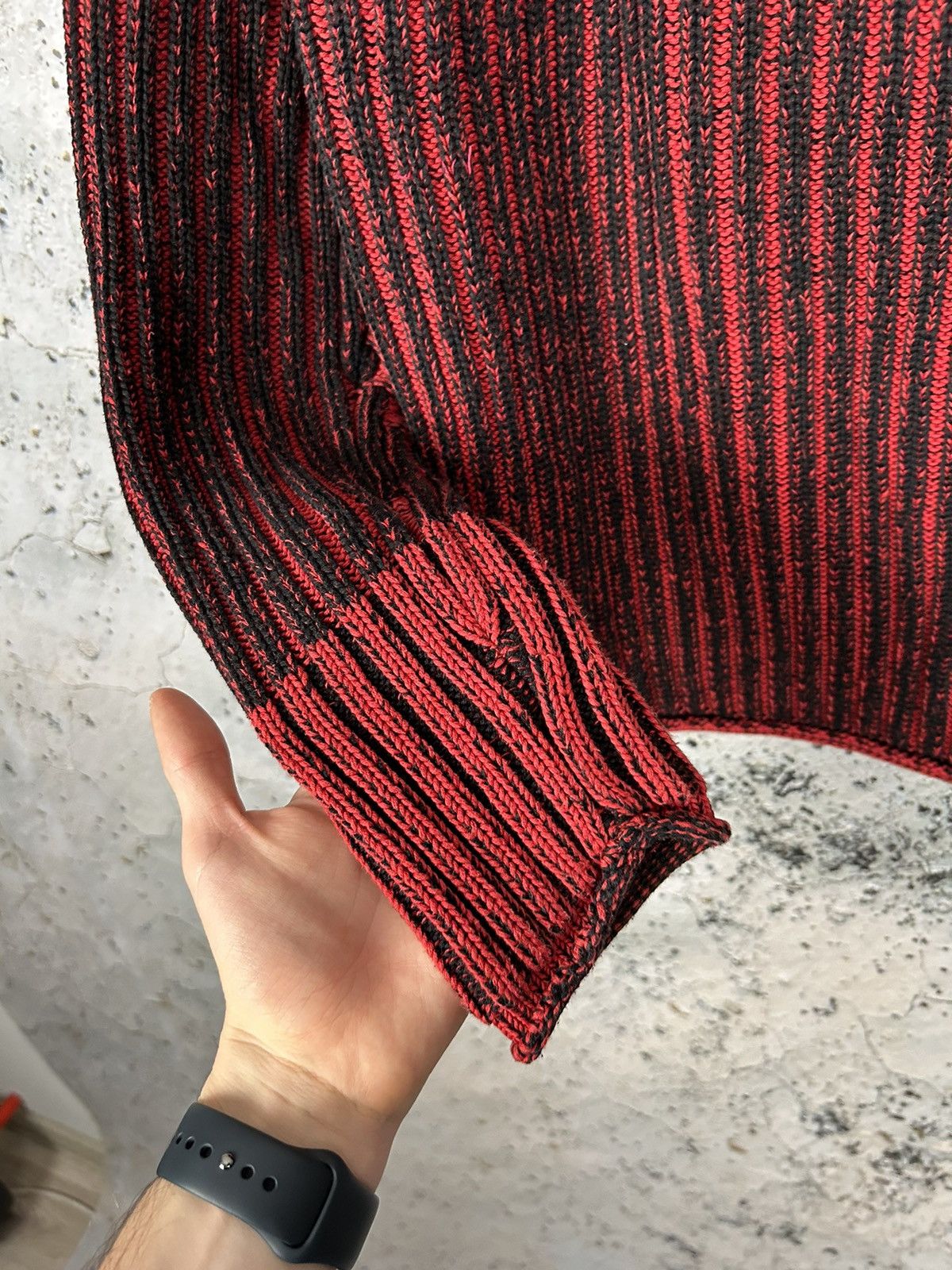 Vintage Vintage Y2K Stripped Sweater Knitwear Grunge 00s Alternative Size US L / EU 52-54 / 3 - 6 Thumbnail