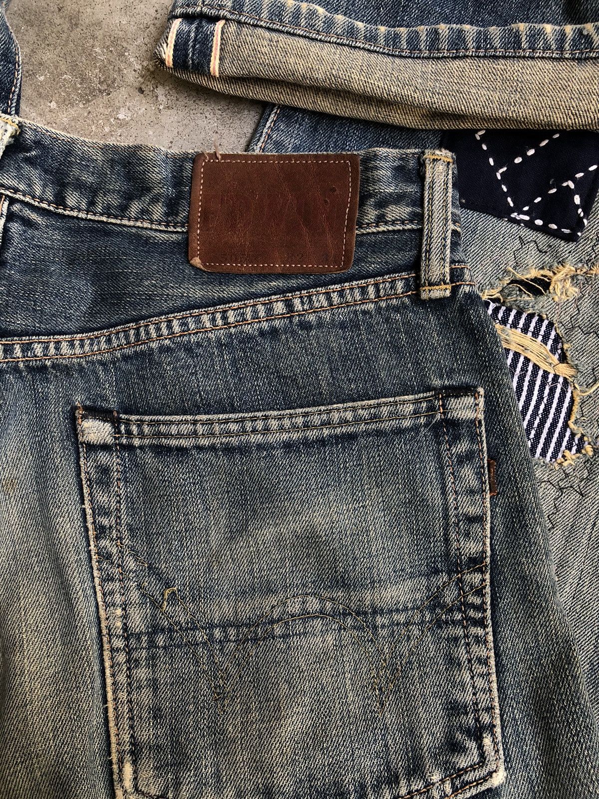 Edwin × Vintage Vintage edwin 505X Selvedge with japan sashiko & boro Size US 33 - 4 Thumbnail