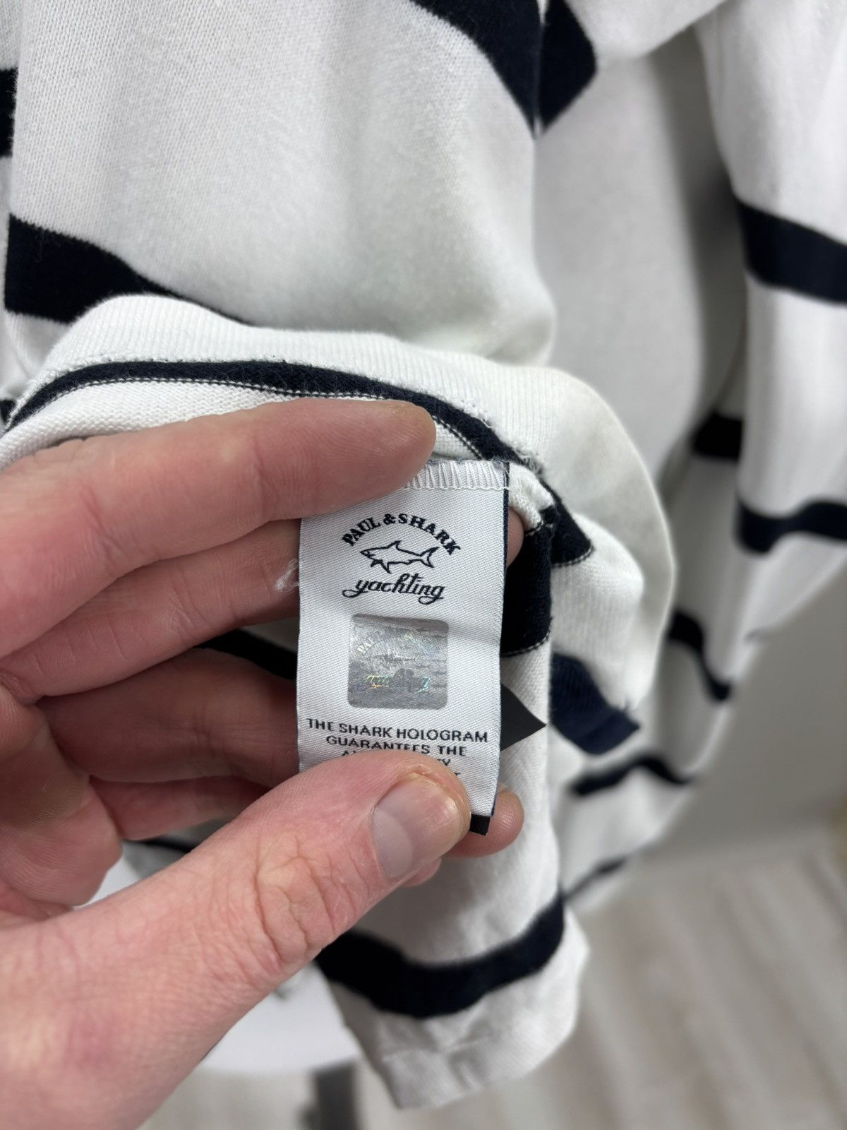 Paul & Shark Mens long sleeve rugby Paul Shark Size L Color White Size US L / EU 52-54 / 3 - 12 Thumbnail