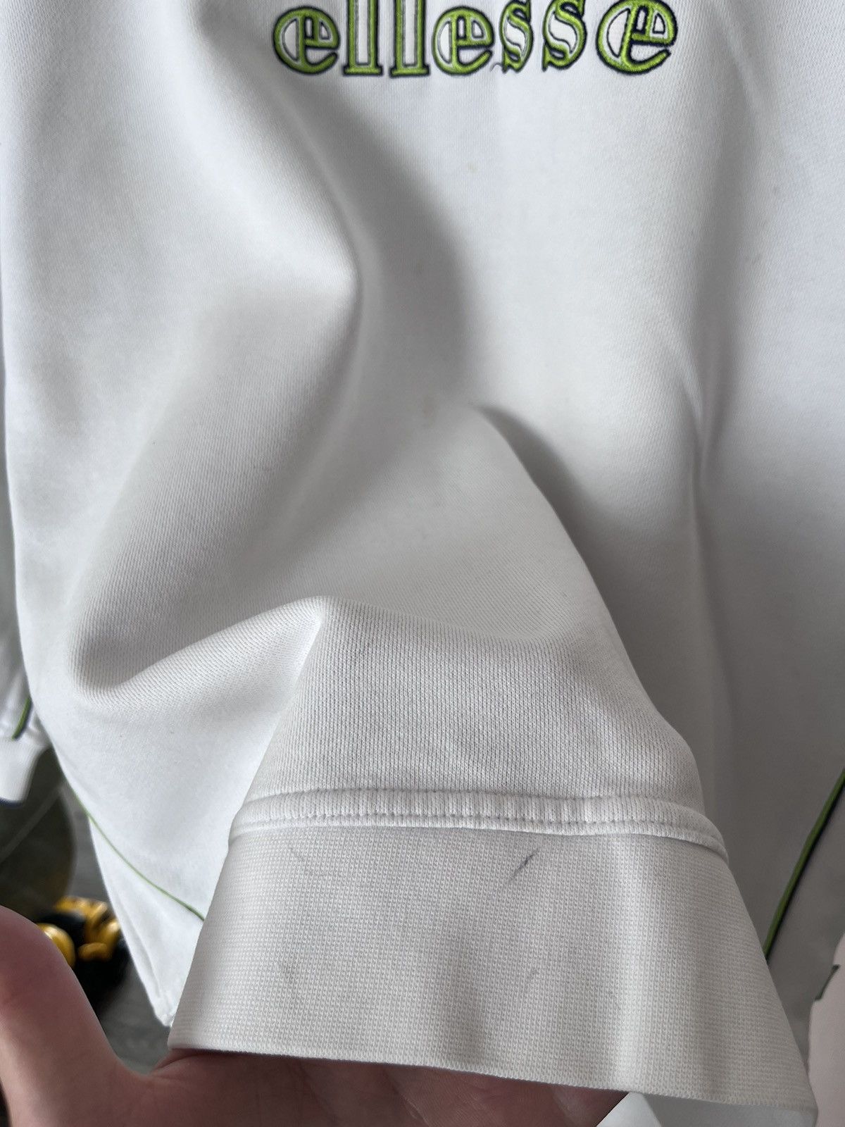 Ellesse Vintage Ellesse Big Logo Embroidered White Sweatshirt Size XL / US 12-14 / IT 48-50 - 6 Thumbnail