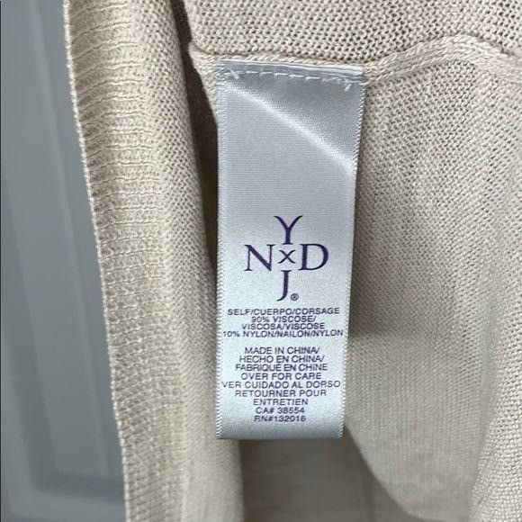 NYDJ NYDJ Womens Sand Dollar Knit Top L Lightweight Beige Short S Size L / US 10 / IT 46 - 6 Thumbnail