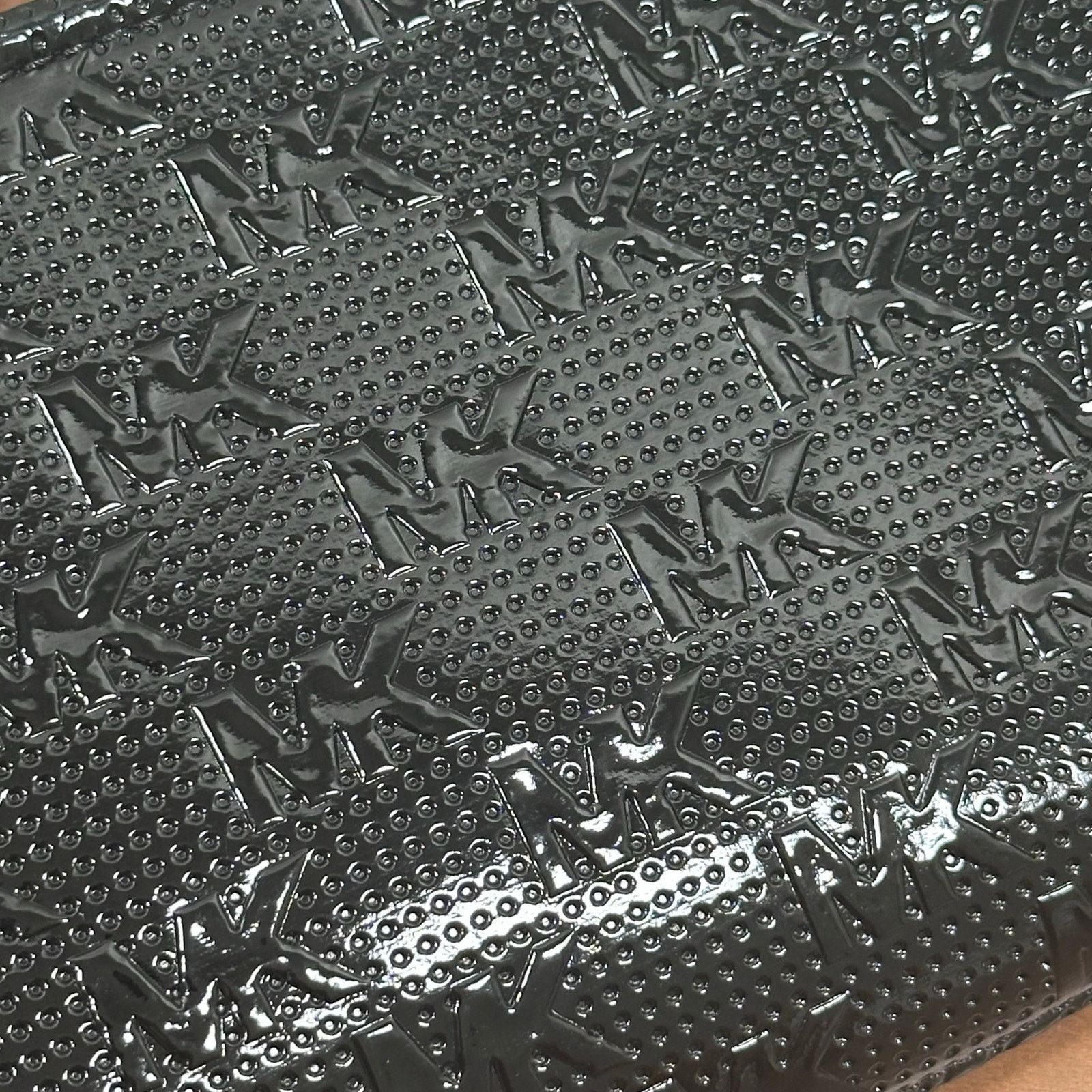 Michael Kors Michael Kors Black Patent Monogram Embossed Belted Bag Size ONE SIZE - 6 Thumbnail