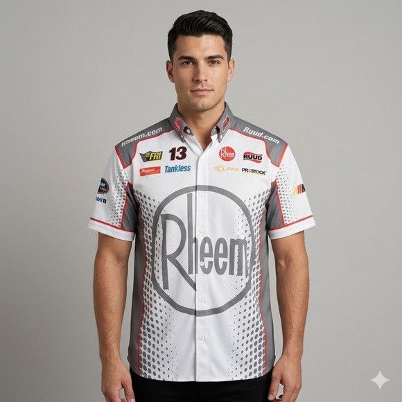 Vintage Vintage NASCAR Rheem Pit Crew Short Sleeve Shirt - XL 🇨🇦 Size US XL / EU 56 / 4 - 1 Thumbnail