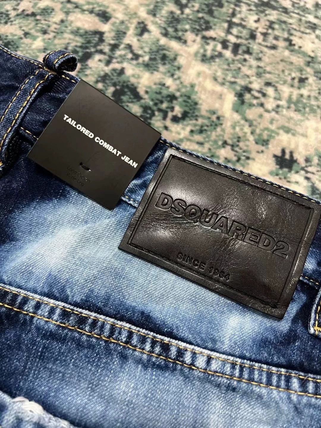 Dsquared2 Dsquared2 Tailored Combat Blue Washed Distressed 9" Jeans Size US 30 / EU 46 - 7 Thumbnail