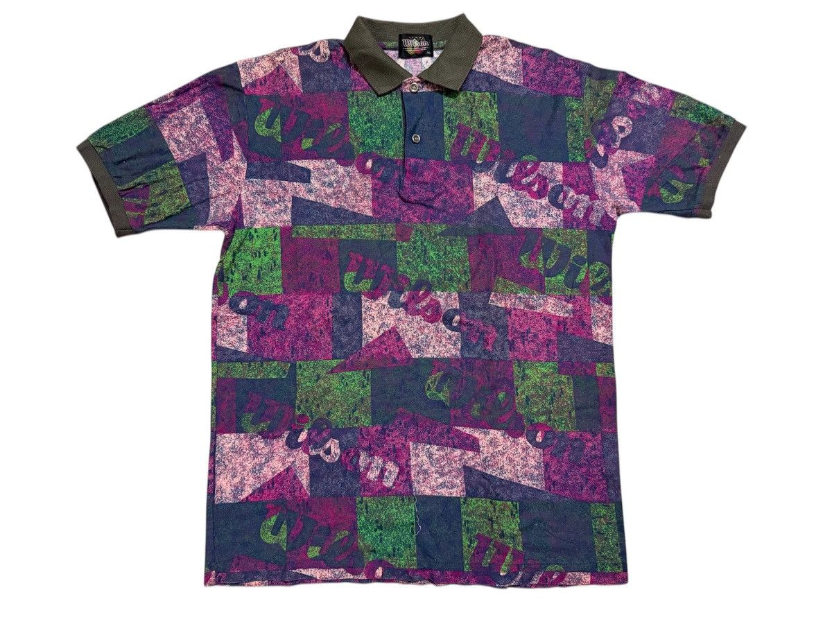 Wilson Vintage Wilson Full Print Polo Shirt Size US XL / EU 56 / 4 - 1 Thumbnail