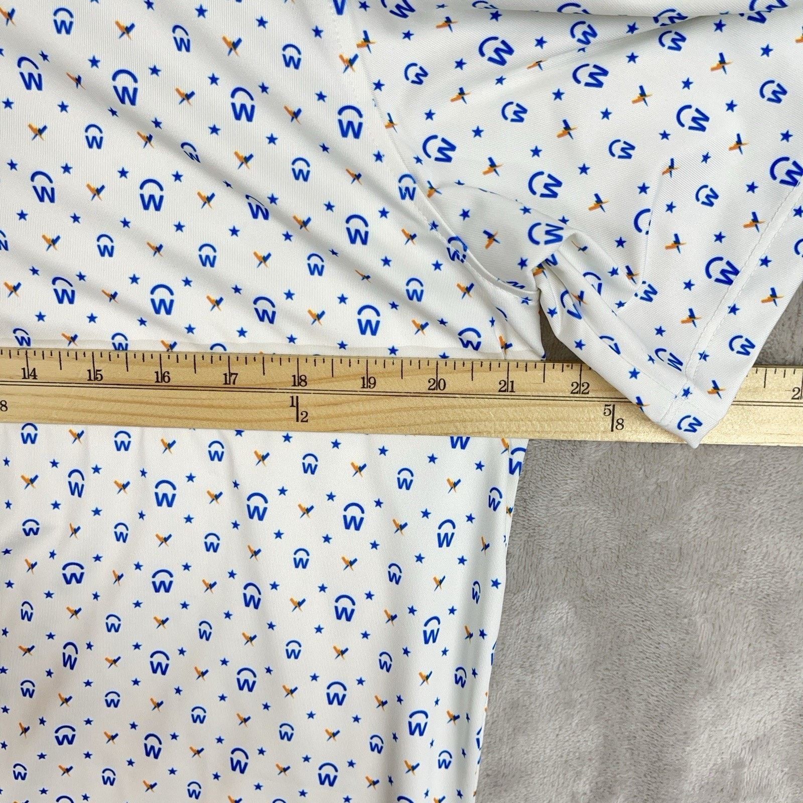 Other Greyson Golf Polo Mens Medium White Blue Workday AOP Size US M / EU 48-50 / 2 - 10 Thumbnail