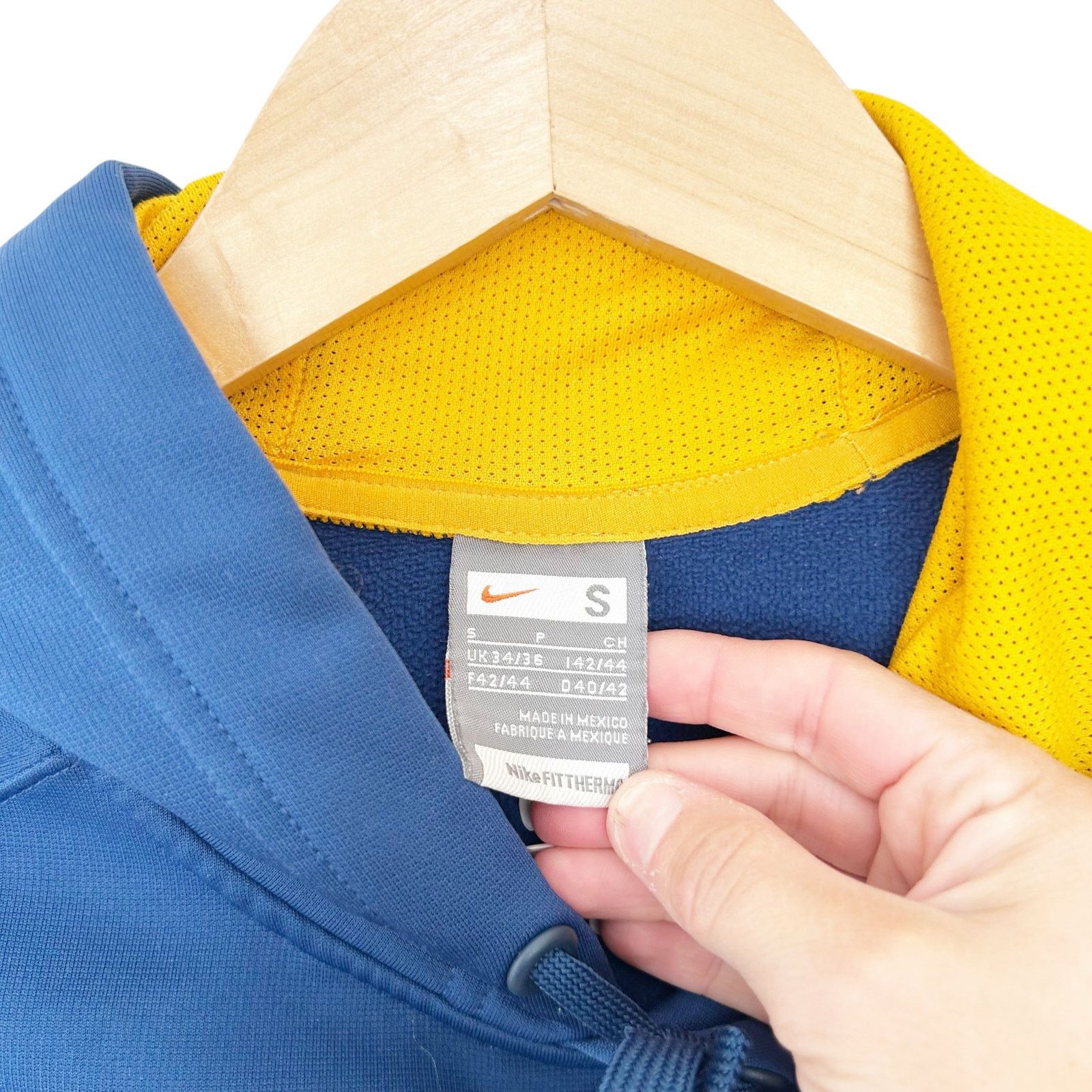 Nike Nike Fit Therma Blue Yellow Hoodie Sz S Size US S / EU 44-46 / 1 - 3 Thumbnail