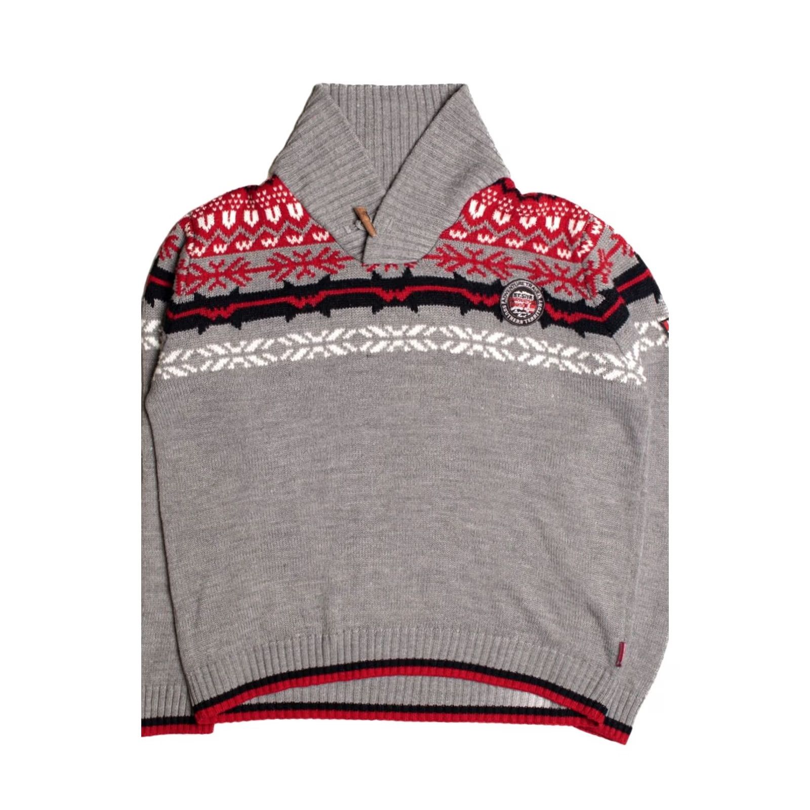Vintage VINTAGE Southern Territory Fair Isle Sweater Gray Large Nordic Pattern Shirt Mens Size L / US 10 / IT 46 - 2 Thumbnail