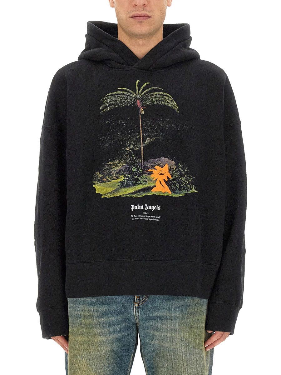 Palm Angels PALM ANGELS ENZO SWEATSHIRT FROM THE TROPICS - BLACK Size US S / EU 44-46 / 1 - 1 Thumbnail
