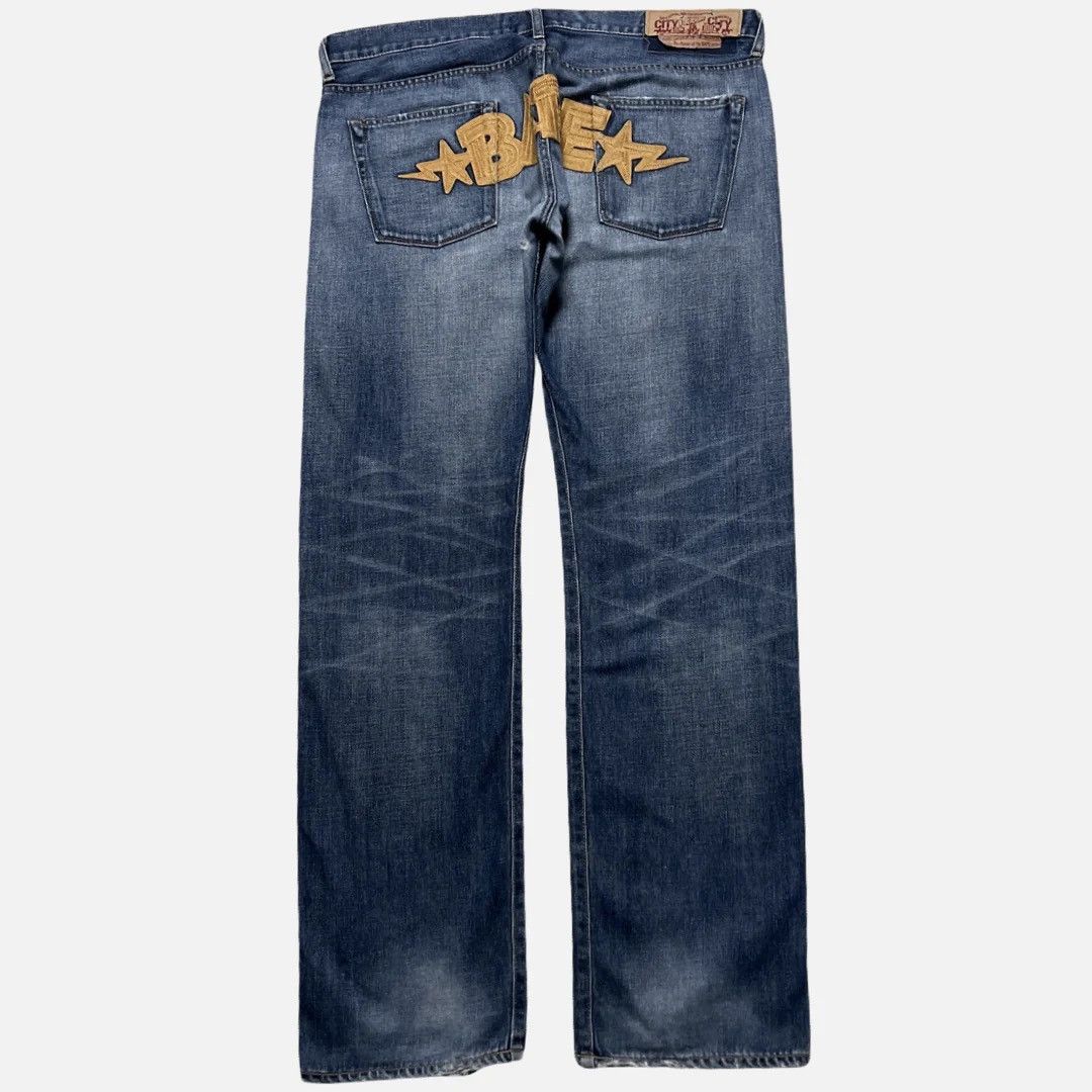 Bape BAPE SPELL OUT STA DENIM [W37] Size US 37 - 2 Thumbnail