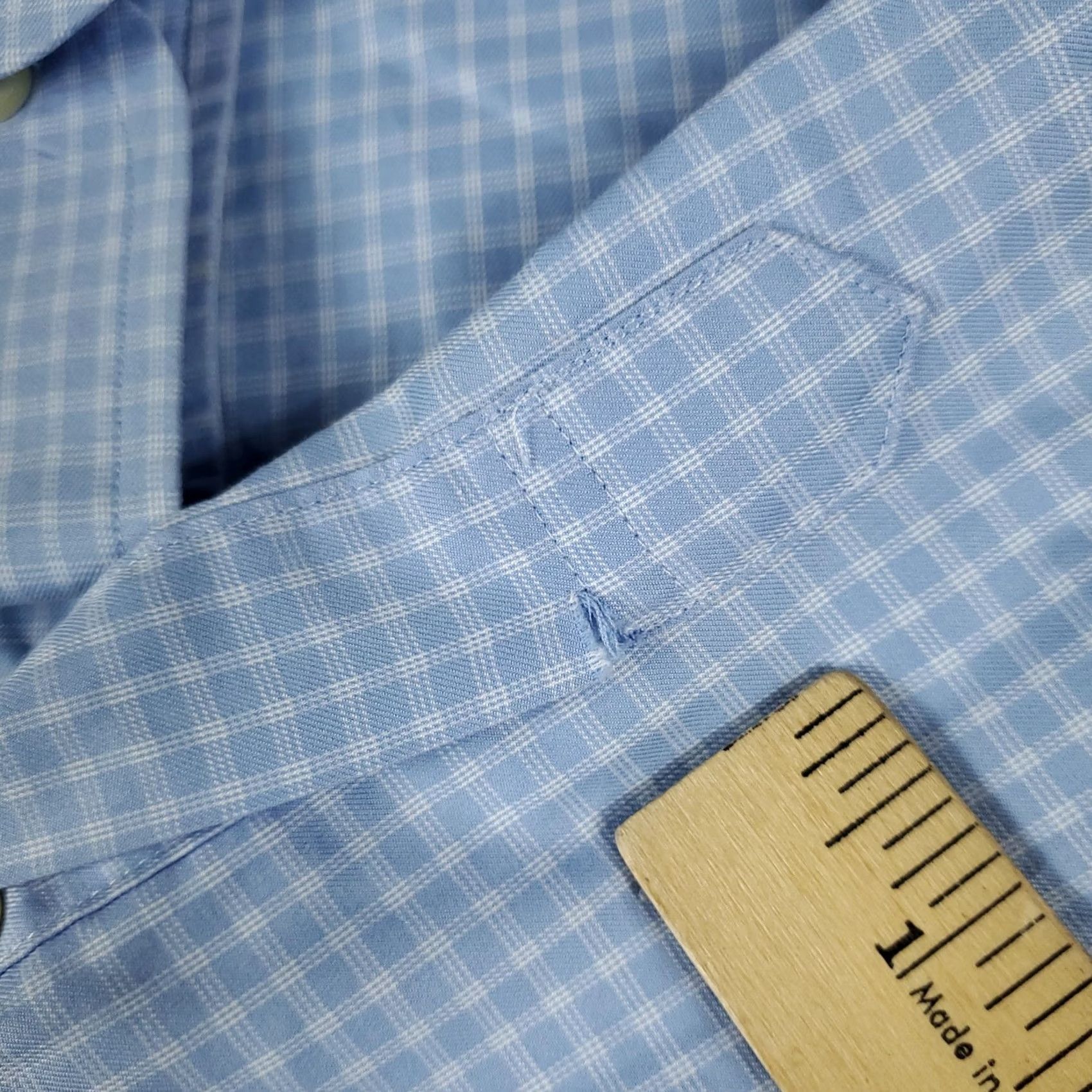 Brooks Brothers Brooks Brothers Shirt Mens 16.5 Blue Plaid Dress Button Up Long Sleeve Non-Iron Pockets Regular Cotton Size 46R - 4 Thumbnail