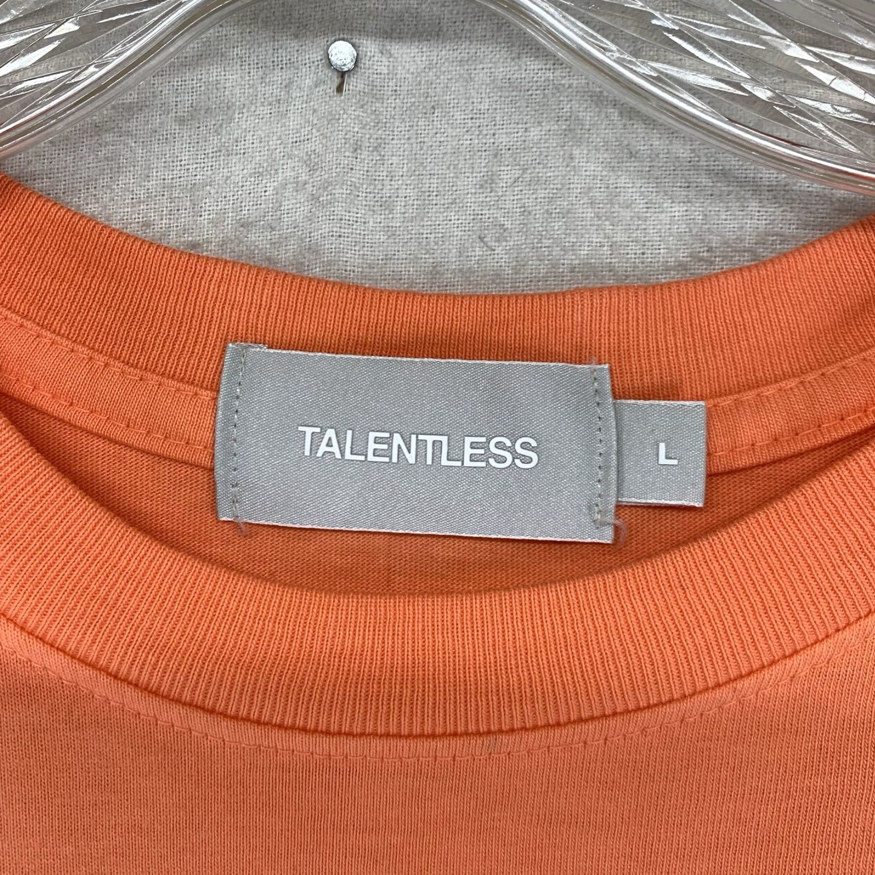 Talentless Talentless Men’s T-Shirt Cream Orange Graphic Short Sleeve Adult Large Retro 90s Cotton Size US L / EU 52-54 / 3 - 4 Thumbnail