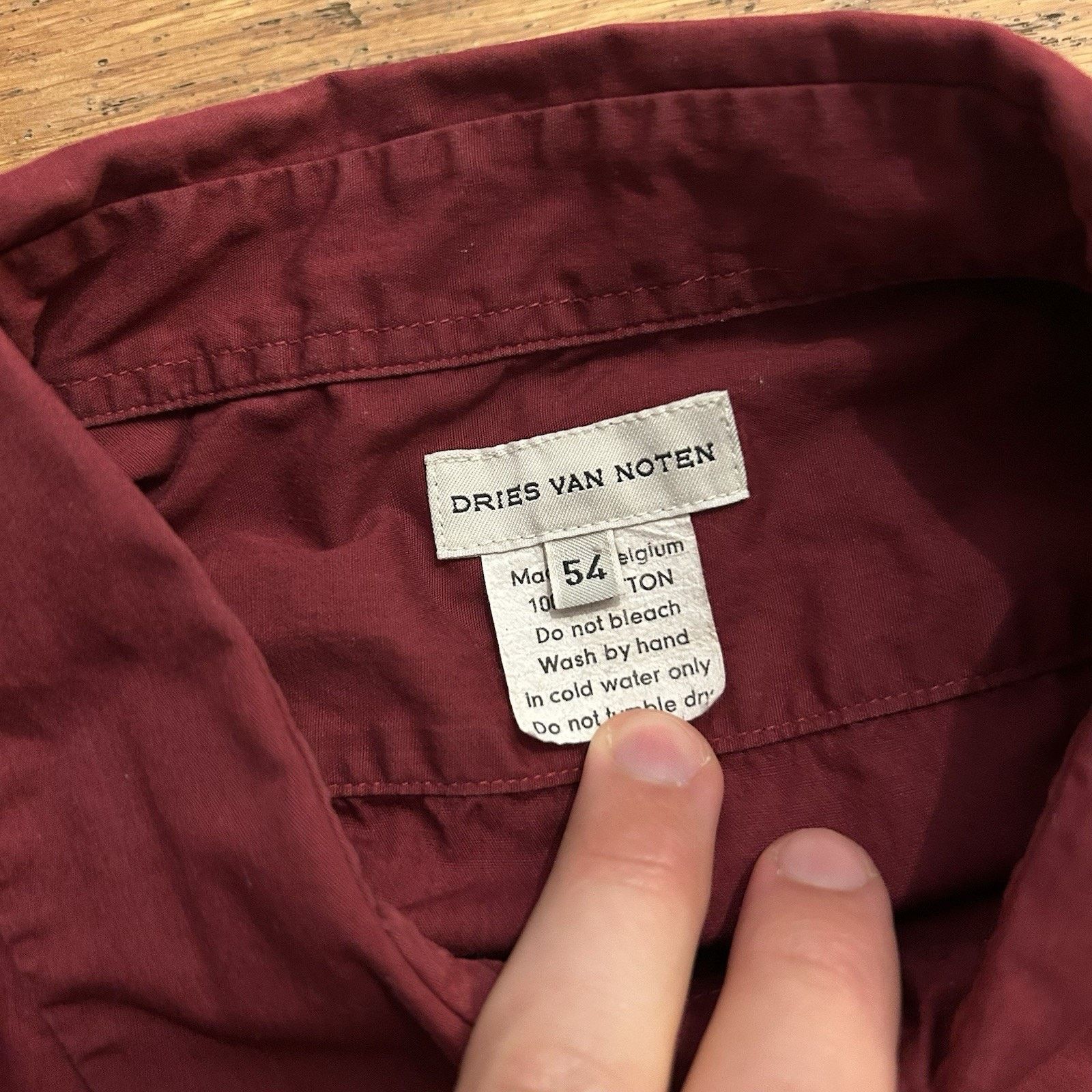 Dries Van Noten Hook Clasp Red Elastic Sleeve Patch Button Up Shirt 54 Size US XL / EU 56 / 4 - 3 Thumbnail