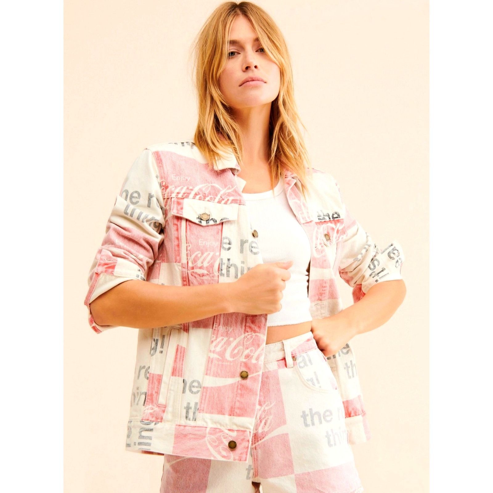 Free People Free People Rolla's Coca Cola Denim Jacket Multi size S Size S / US 4 / IT 40 - 2 Thumbnail