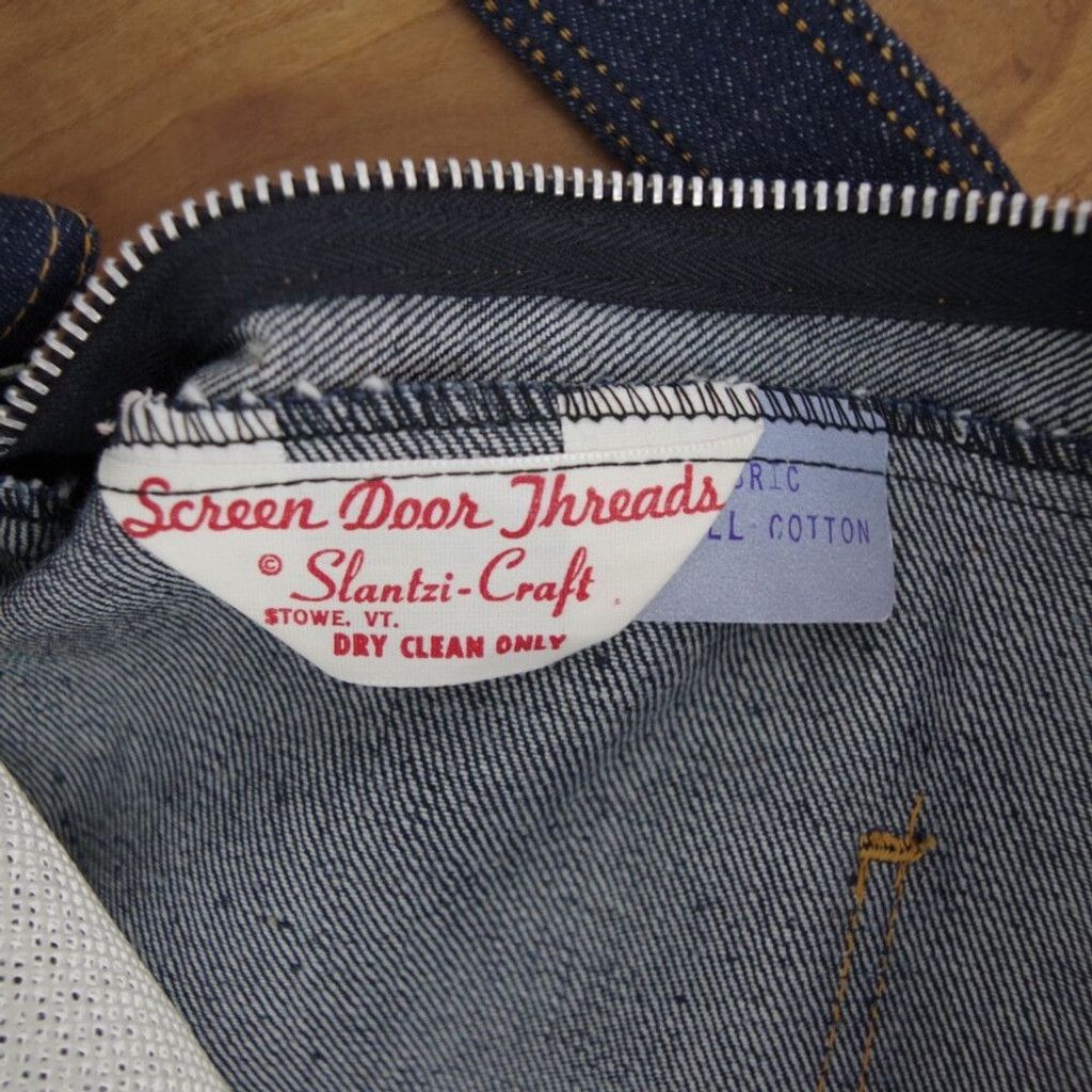 Vintage New Old Stock Slantzi-Craft Screen Door Threads Denim Bag Size ONE SIZE - 3 Thumbnail