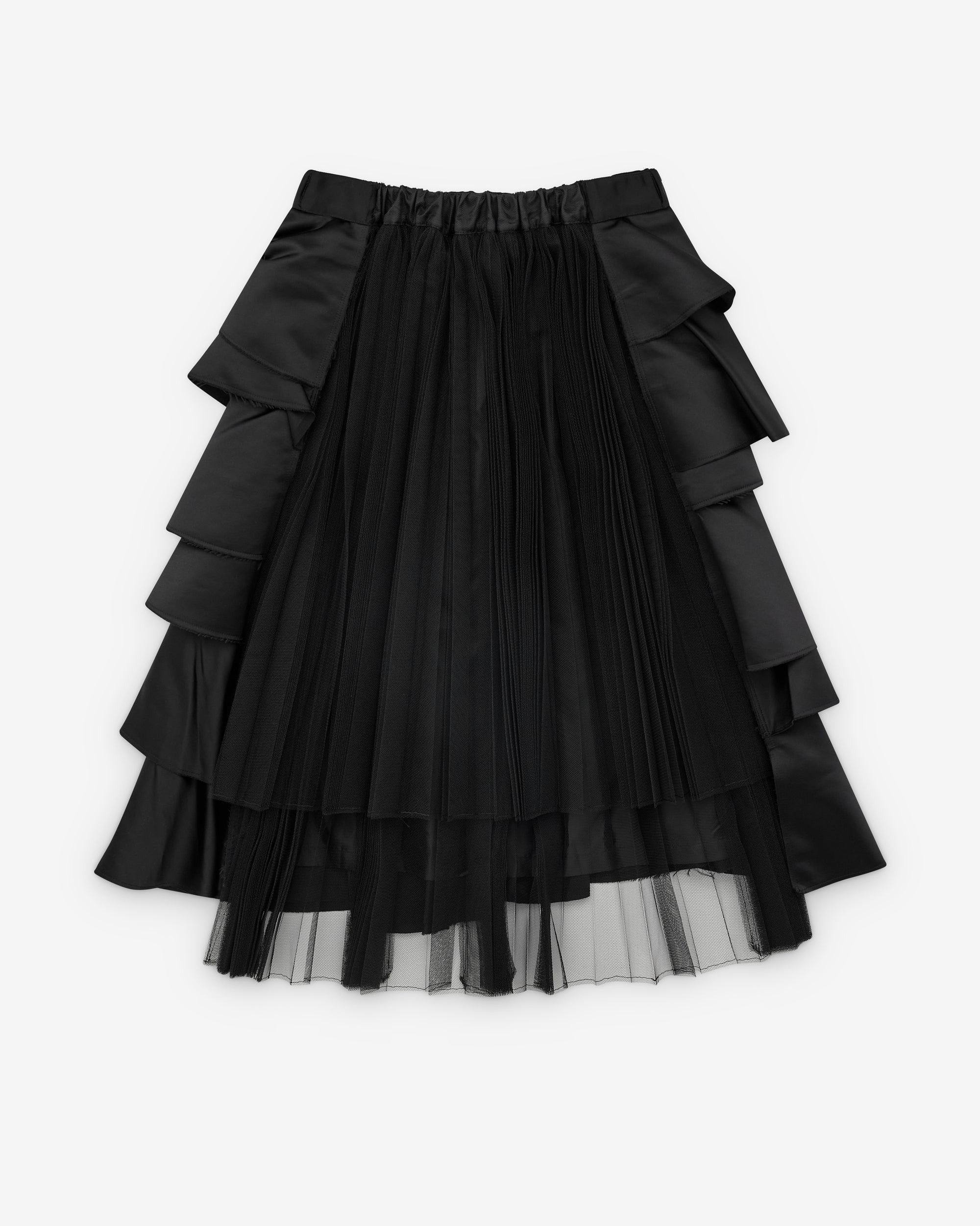Comme des Garcons Black BLACK COMME des GARCONS - BLACK Layered Frill Skirt Size 24" / US 00 / IT 34 - 2 Thumbnail