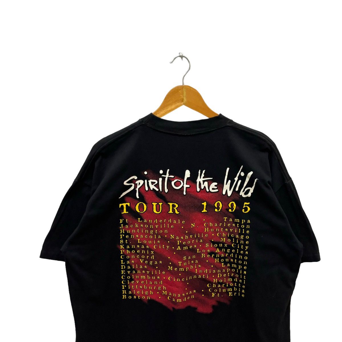 Band Tees Vintage Ted Nugent Spirit Of The Wild Tour 1995 Tshirt Size US XL / EU 56 / 4 - 9 Thumbnail