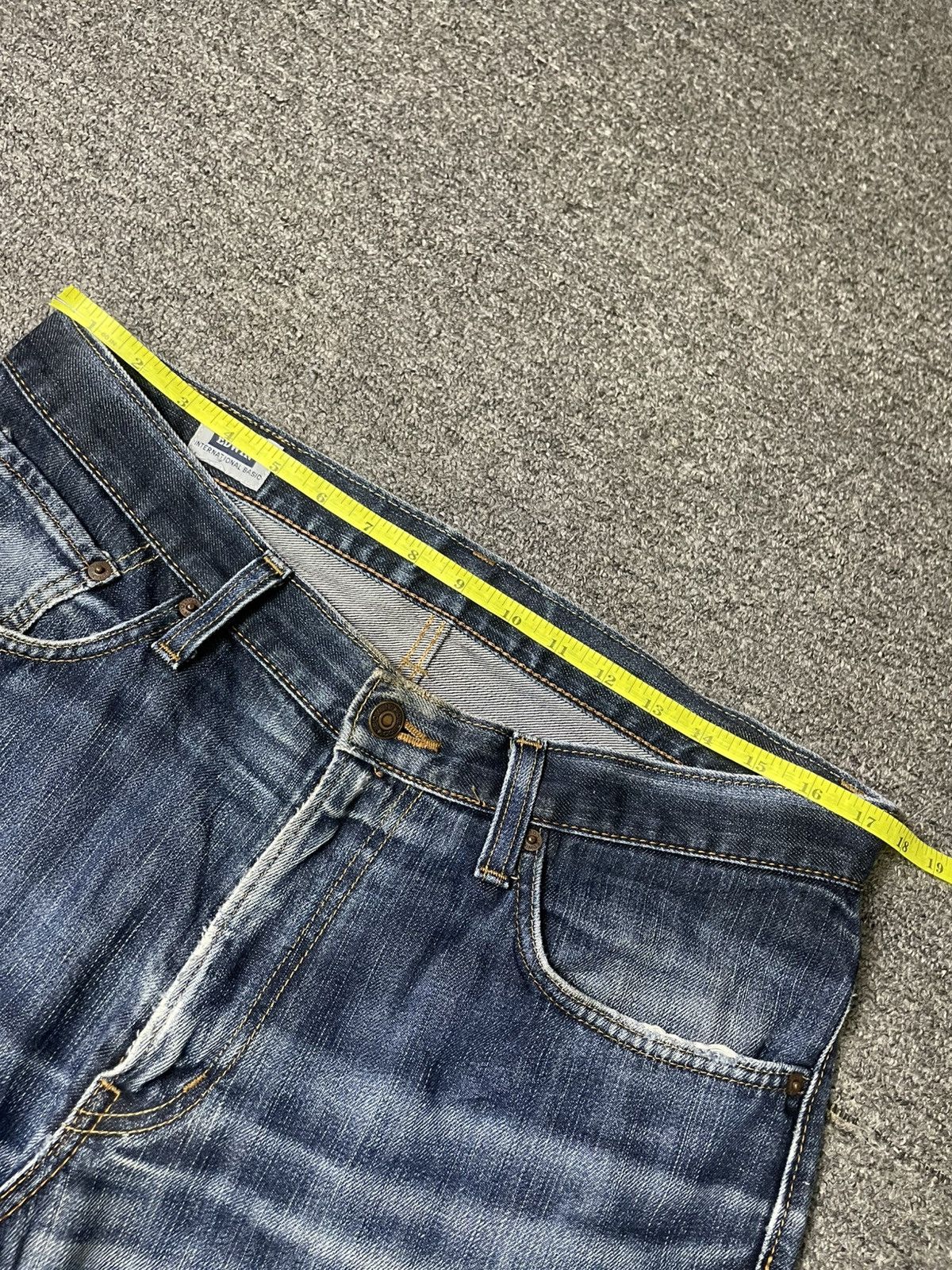 Edwin × Vintage Vintage EDWIN 404 Ripped Straight Cut Jeans (92) Size US 34 / EU 50 - 6 Thumbnail