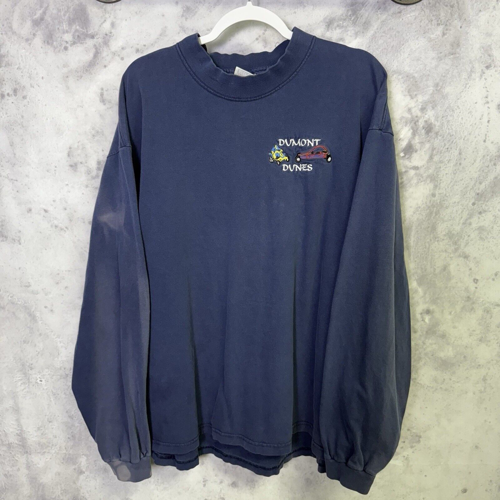 Vintage Vintage Dumont Dunes T Shirt Mens 2XL Blue Long Sleeve Embro Size US XXL / EU 58 / 5 - 2 Thumbnail