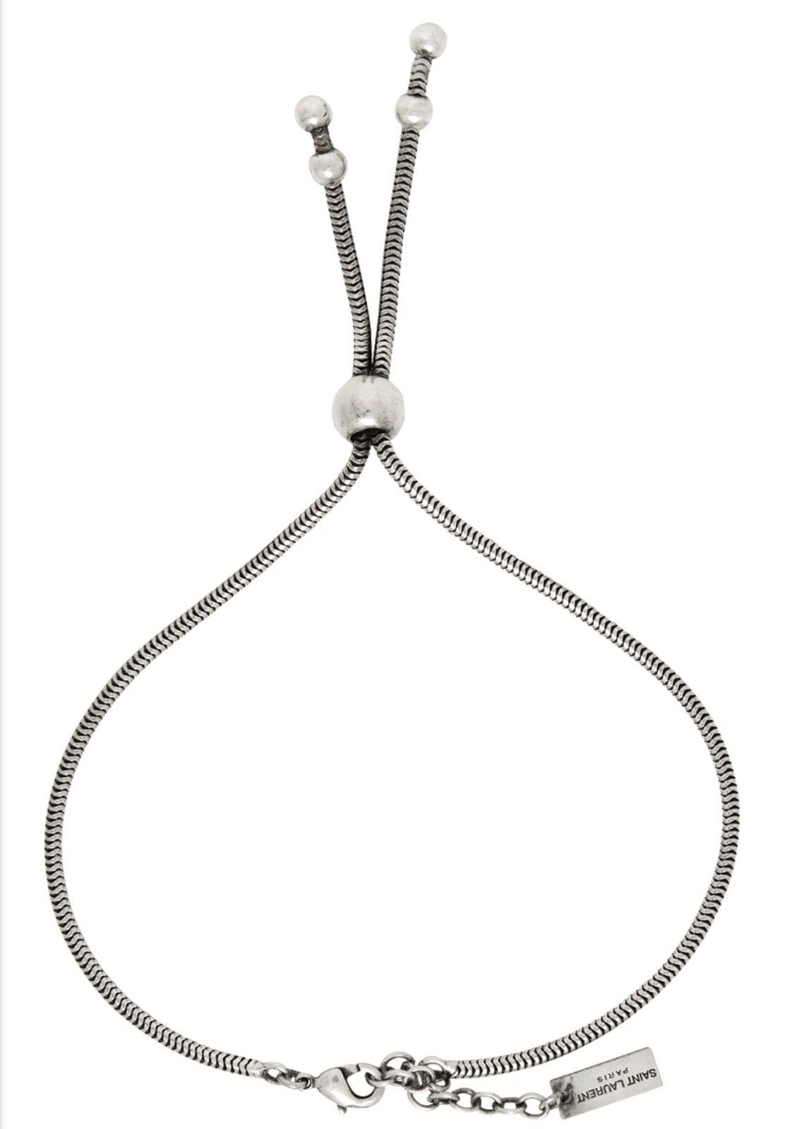 Saint Laurent Paris Saint Laurent Silver Bolo Tie Bracelet Size ONE SIZE - 3 Thumbnail