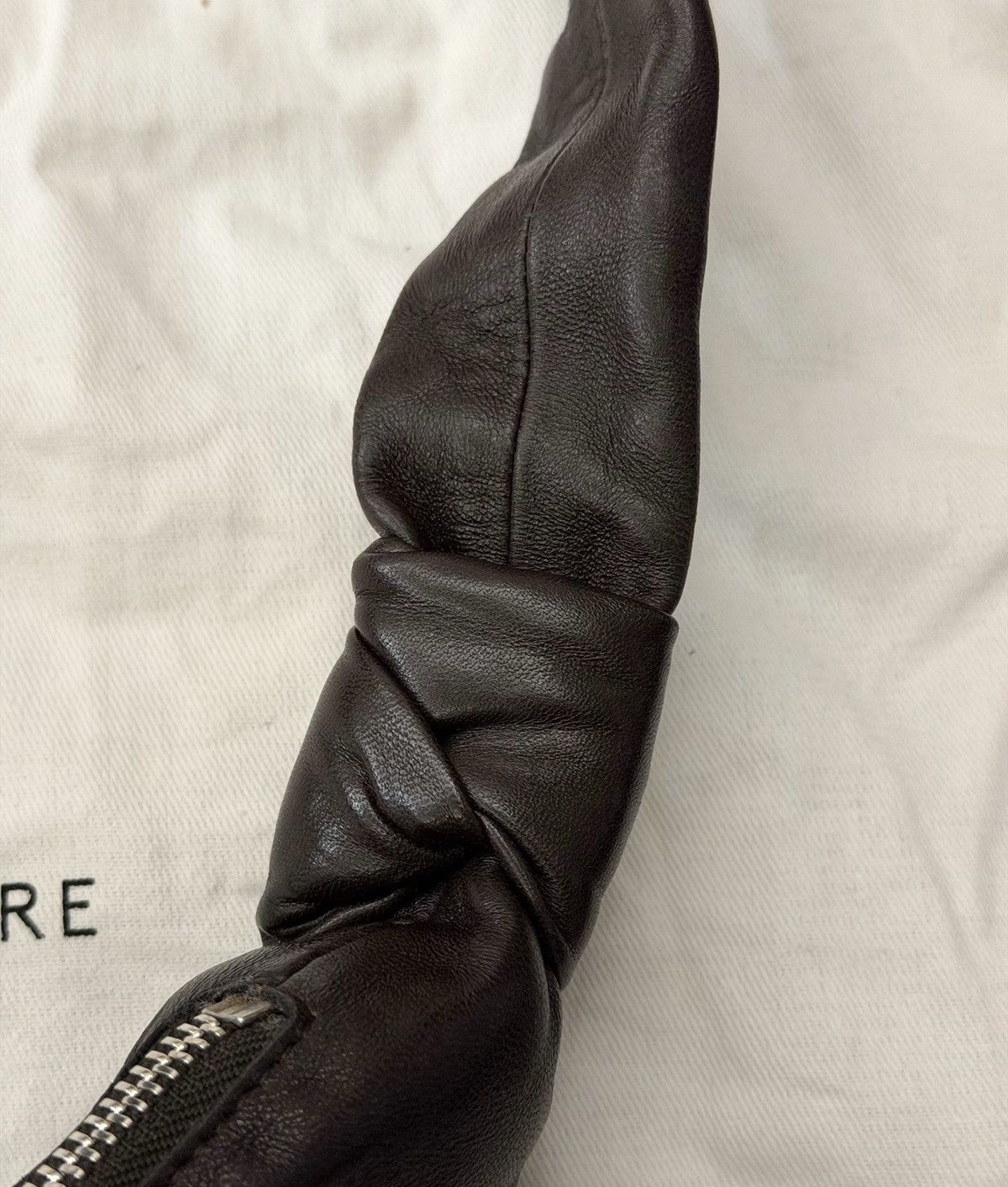 Lemaire Lemaire small deep chocolate lambskin croissant bag Size ONE SIZE - 5 Thumbnail