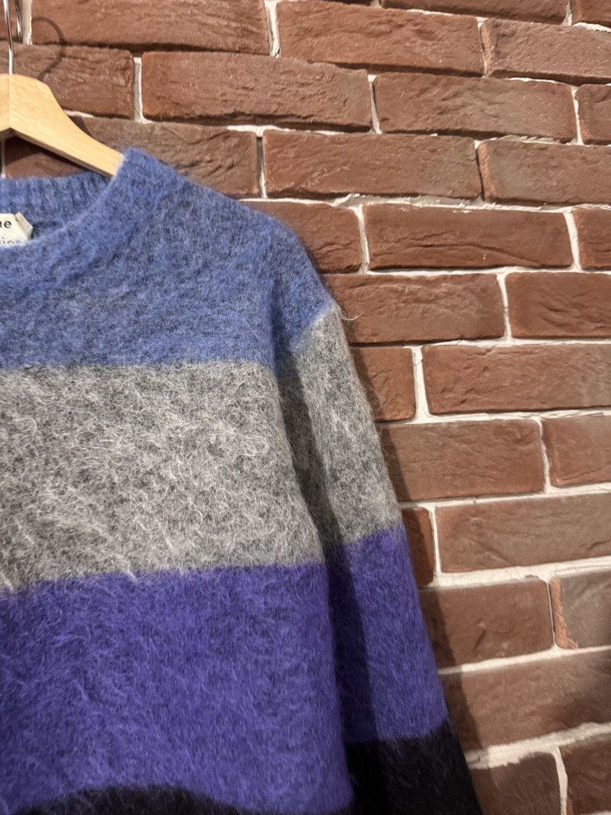 Acne Studios × Designer Acne Studios Designer Fuzzy Wool Knit Sweater Striped Size US M / EU 48-50 / 2 - 5 Thumbnail