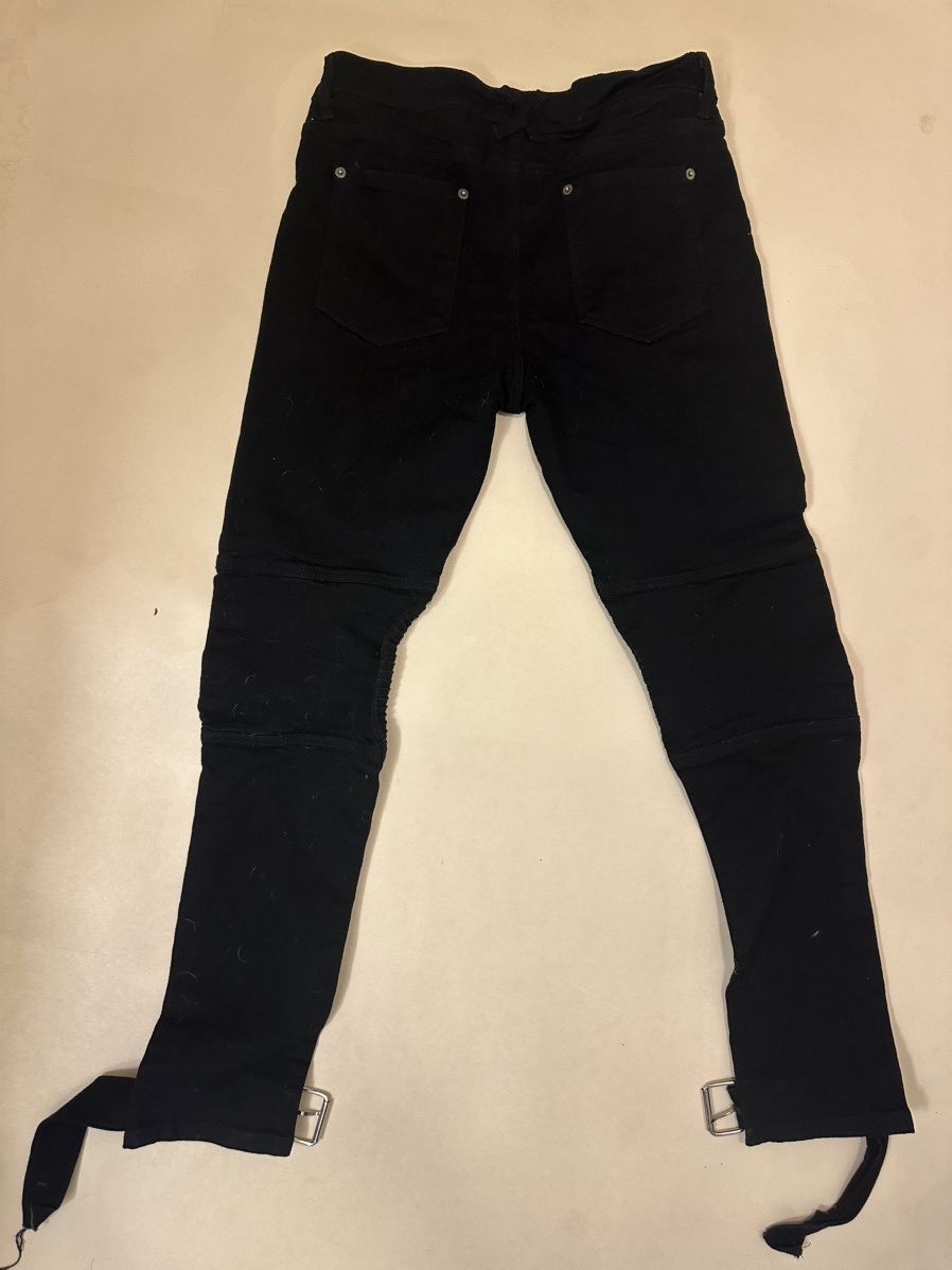 Other 1/1 Unreleased Sample Pleated Denim Biker Jeans Heavyweight Size US 34 / EU 50 - 4 Thumbnail