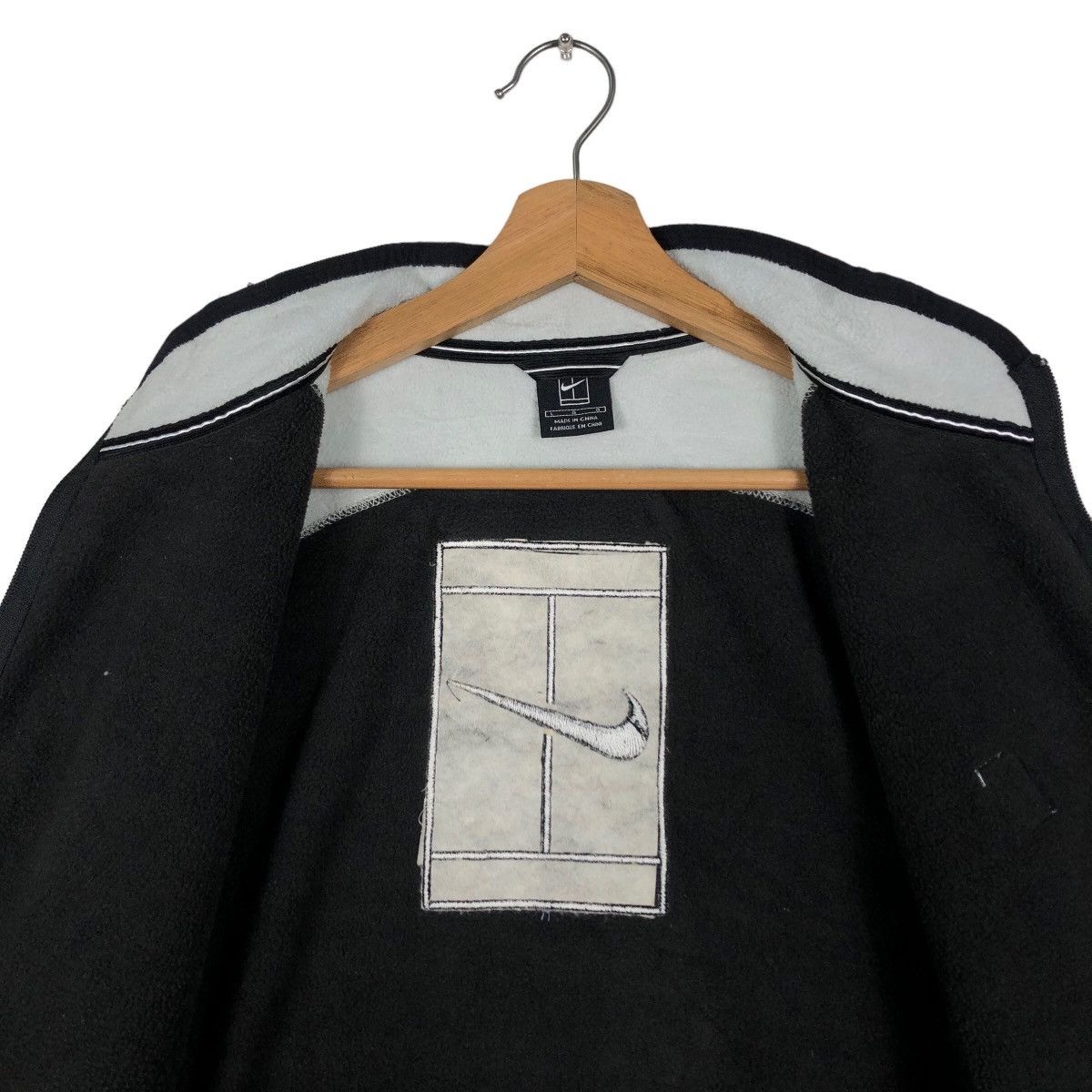 Nike 🔥90’s Vintage Nike Court Fleece Jacket Big Logo Spell Out Size US L / EU 52-54 / 3 - 8 Thumbnail