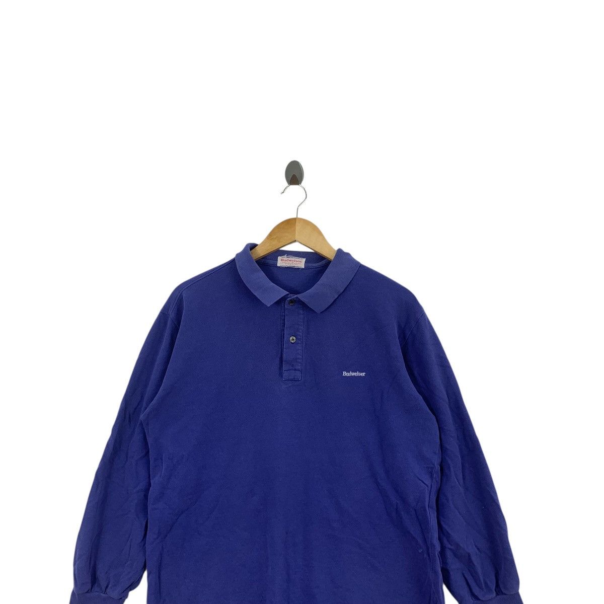 Budweiser Vintage BUDWEISER BEER Embroidered Logo Polo Tee Shirt Top Size US M / EU 48-50 / 2 - 2 Thumbnail