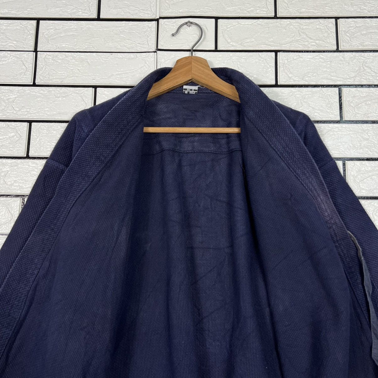 Vintage Japan Indigo Blue Sashiko Thick Weave Kimono #4154-C190 Size US L / EU 52-54 / 3 - 11 Thumbnail
