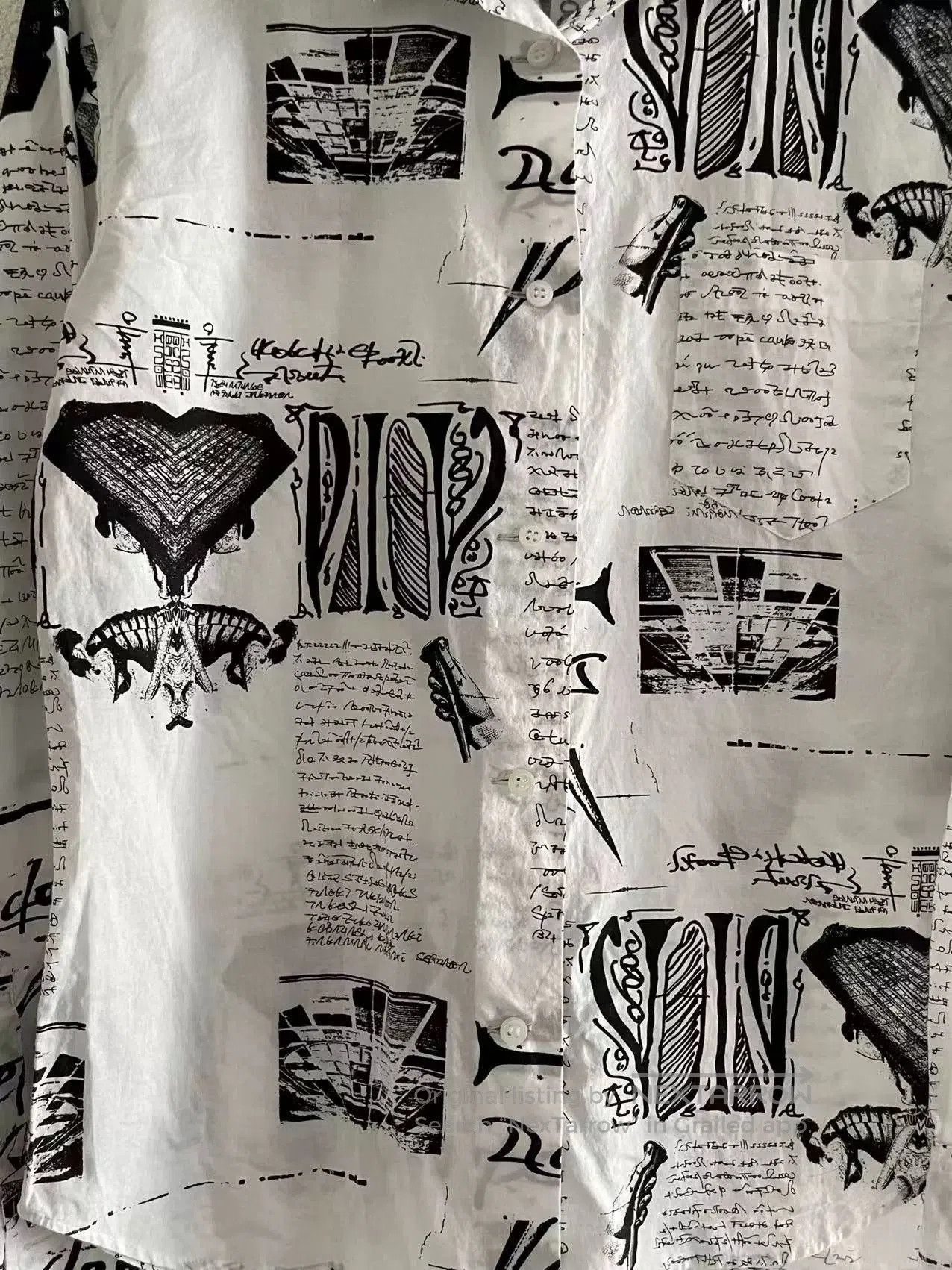 Issey Miyake Issey Miyake 03ss Newspaper Shirt. Size US M / EU 48-50 / 2 - 5 Thumbnail