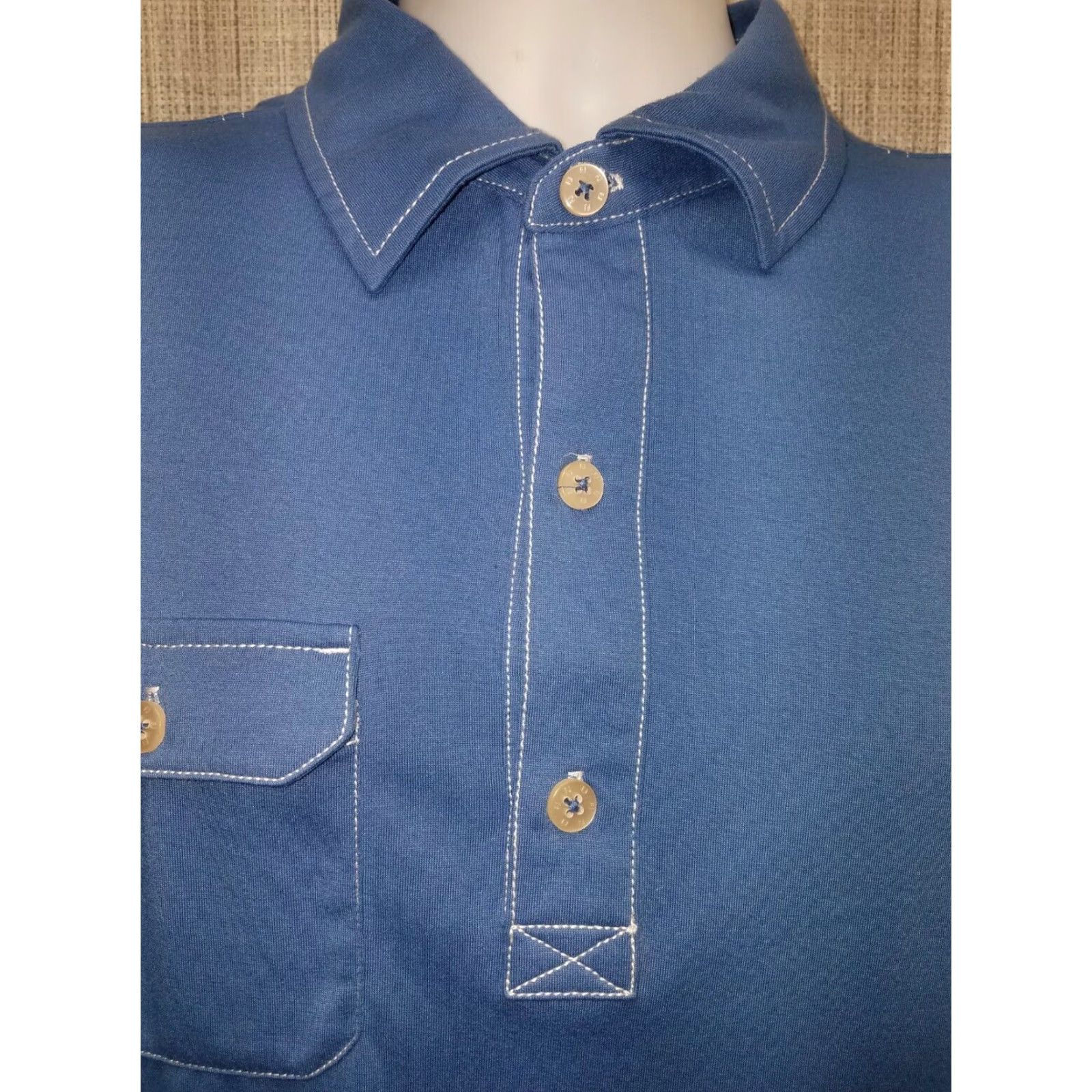 Footjoy FootJoy Polo Golf Pocket Blue Stitch Mens XL Size US XL / EU 56 / 4 - 2 Thumbnail