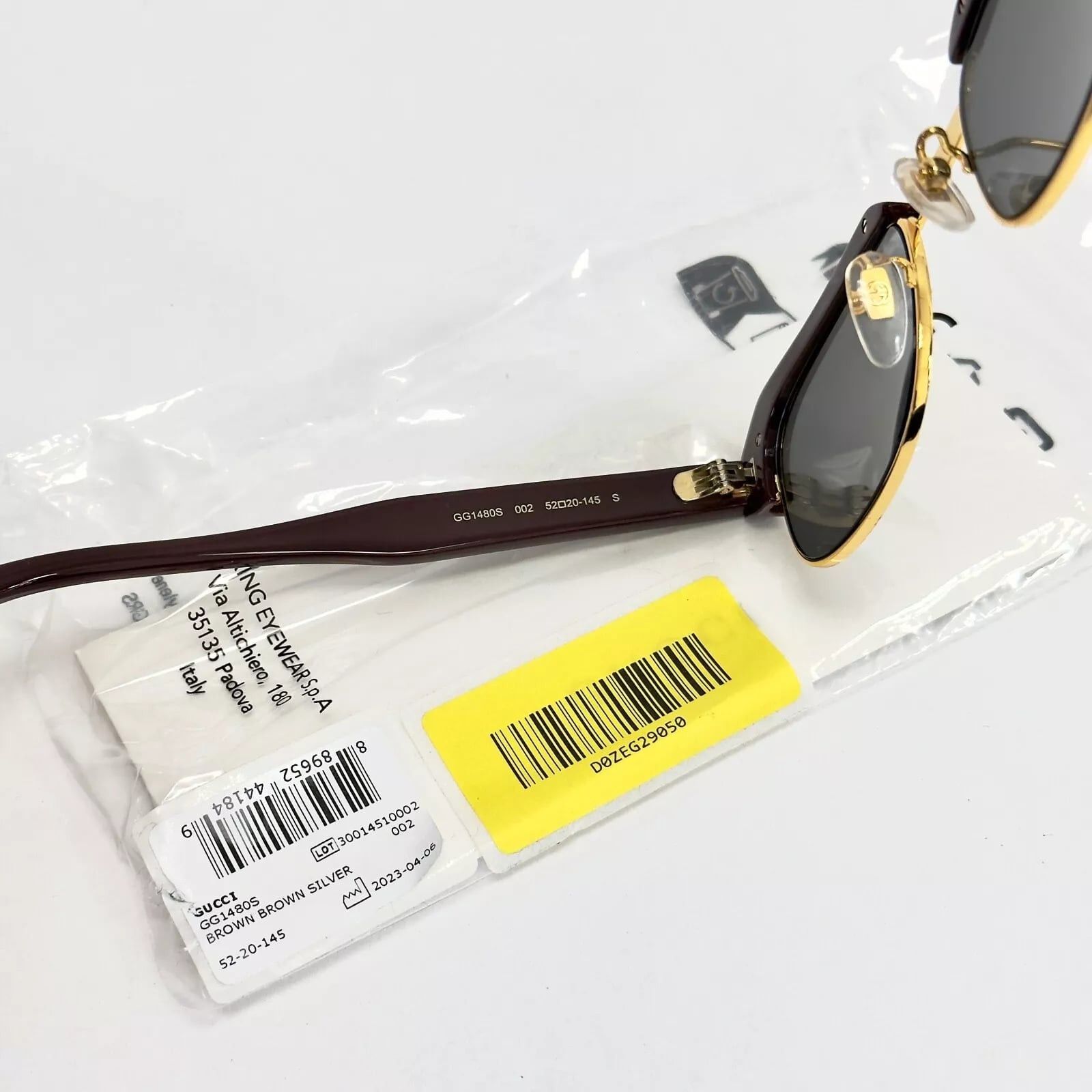 Gucci GUCCI 1480 Brown Smoke Silver Mirror Gg1480S Sunglasses 002 Size ONE SIZE - 4 Thumbnail