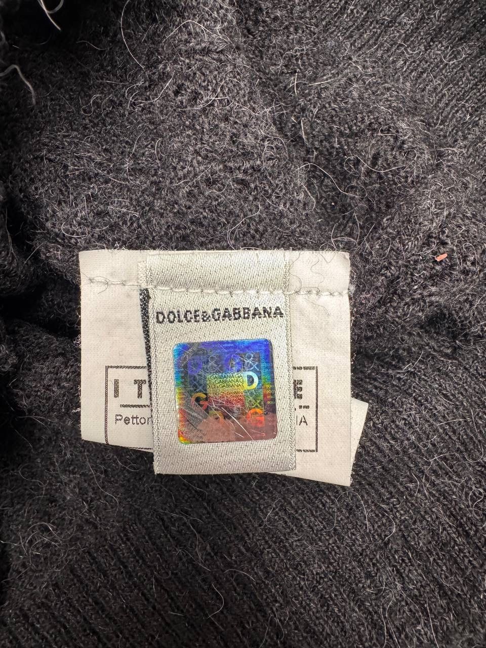Dolce & Gabbana Dolce & Gabbana Dark Grey Button Knit Cardigan Sweater Size L / US 10 / IT 46 - 6 Thumbnail