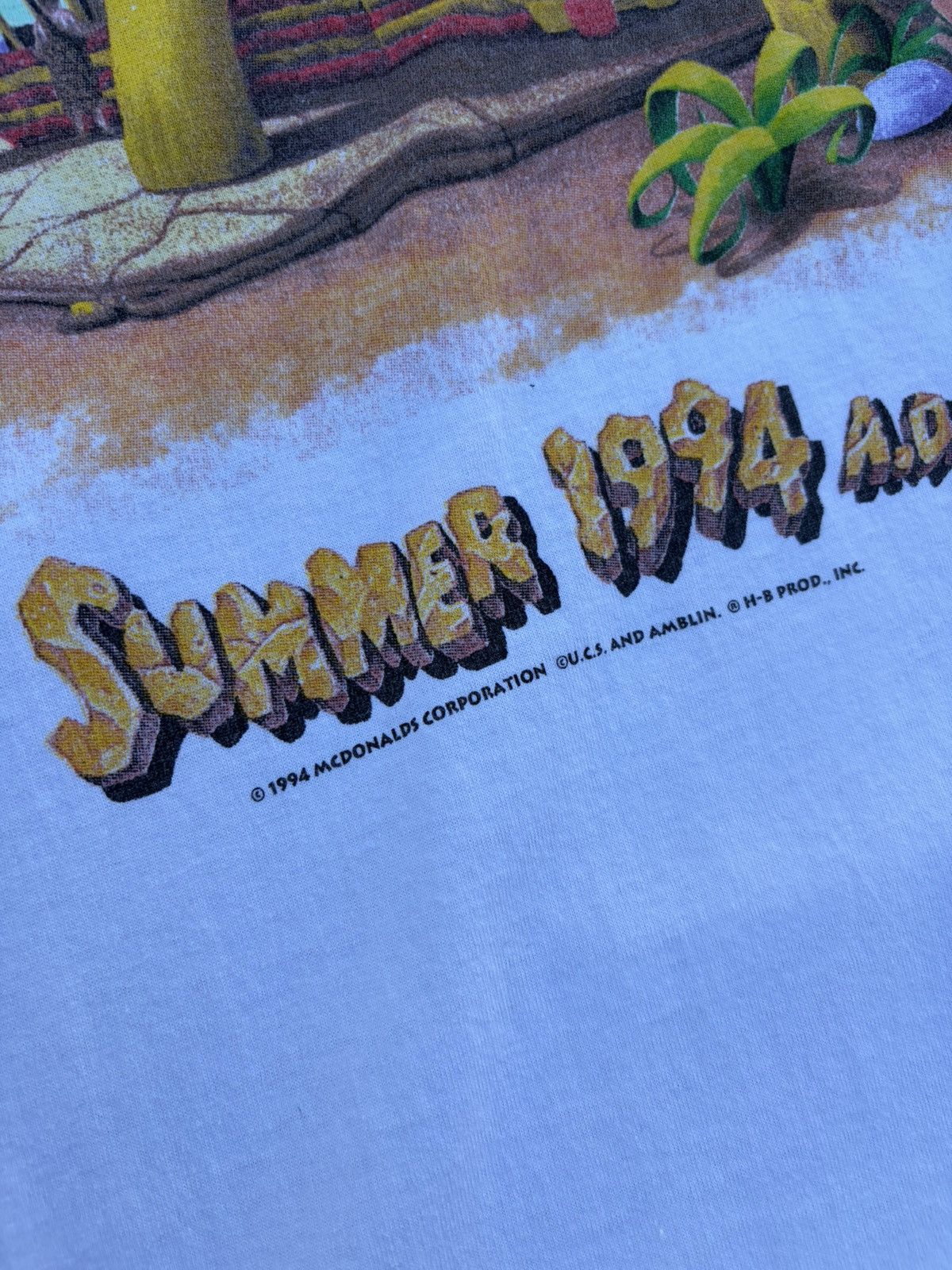 Vintage Vintage 1994 Mcdonalds x Flintstones collaboration shirt Size US XL / EU 56 / 4 - 3 Thumbnail